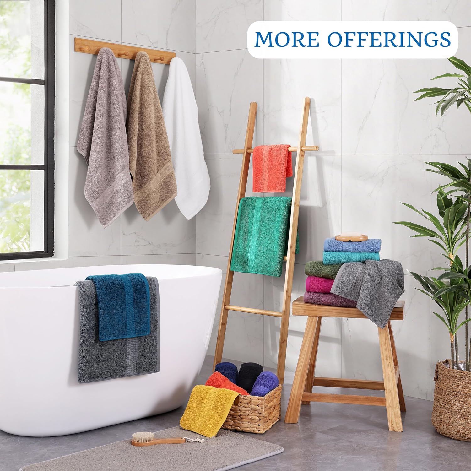 LANE LINEN – Juego de toallas de baño, 2piezas, 100% algodón, tamaño extragrande, para ducha y baño, 35 x 66pulgadas, color negro