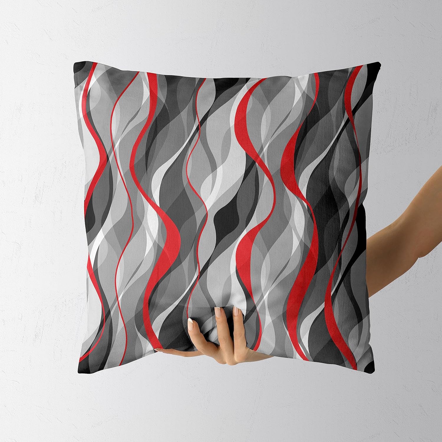 Juego de 2 fundas de almohada con diseño de líneas geométricas modernas para sala de estar, sofá, decoración del hogar, arte abstracto, fundas