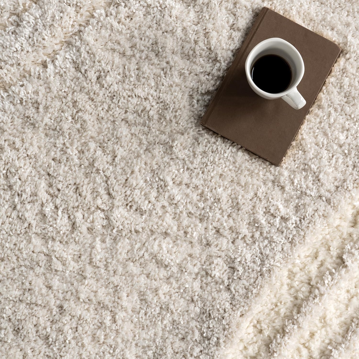 nuLOOM Gloria – Alfombra abstracta de pelo, 3 x 5, beige
