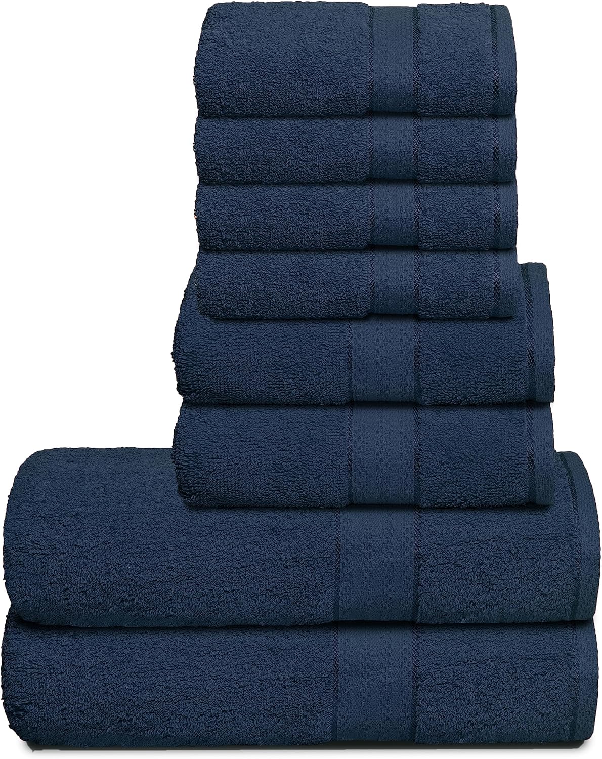 GLAMBURG Juego de toallas prémium de 8 piezas de 700 GSM, contiene 2 toallas de baño de 30 x 54 pulgadas, 2 toallas de mano de 16 x 28 pulgadas, 4