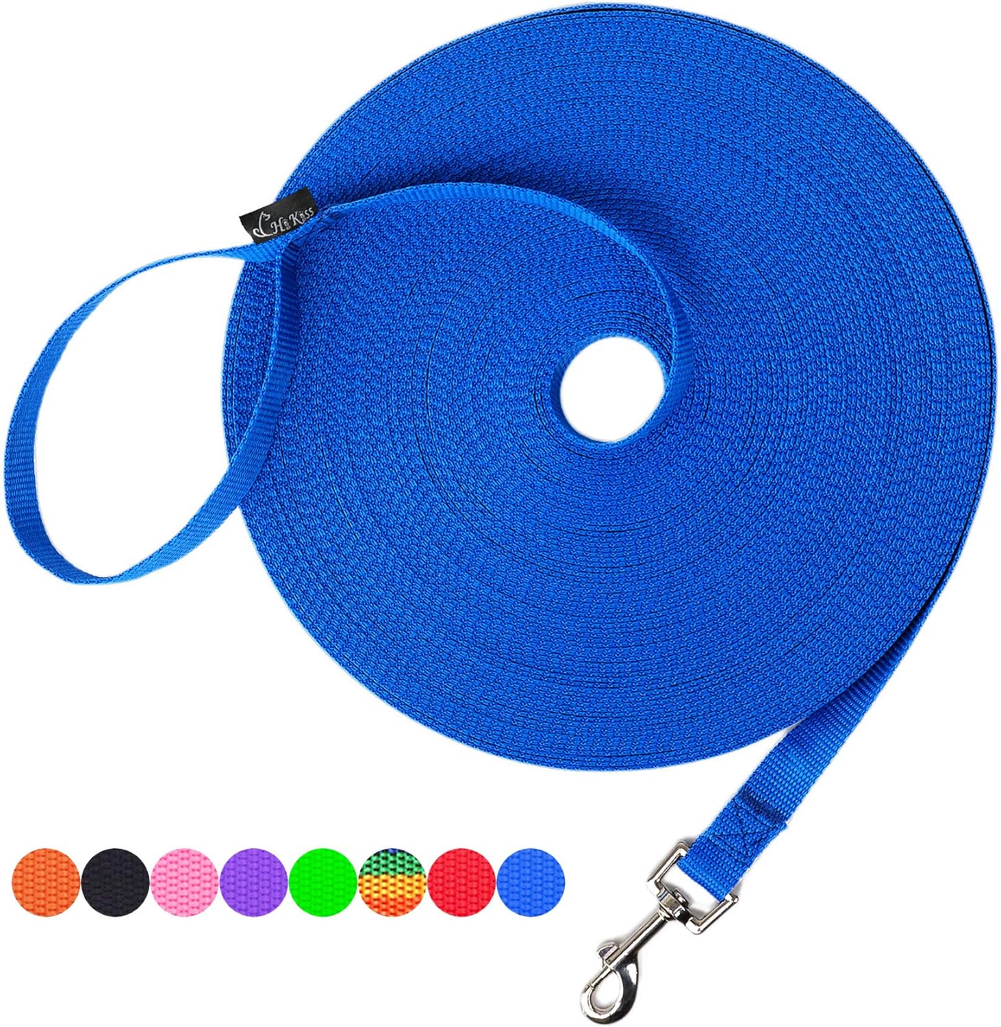 Hi Kiss – Correa de entrenamiento para perros y cachorros de 15 pies, 20 pies, 30 pies, 50 pies, 100 pies, ideal para entrenamiento, juego,