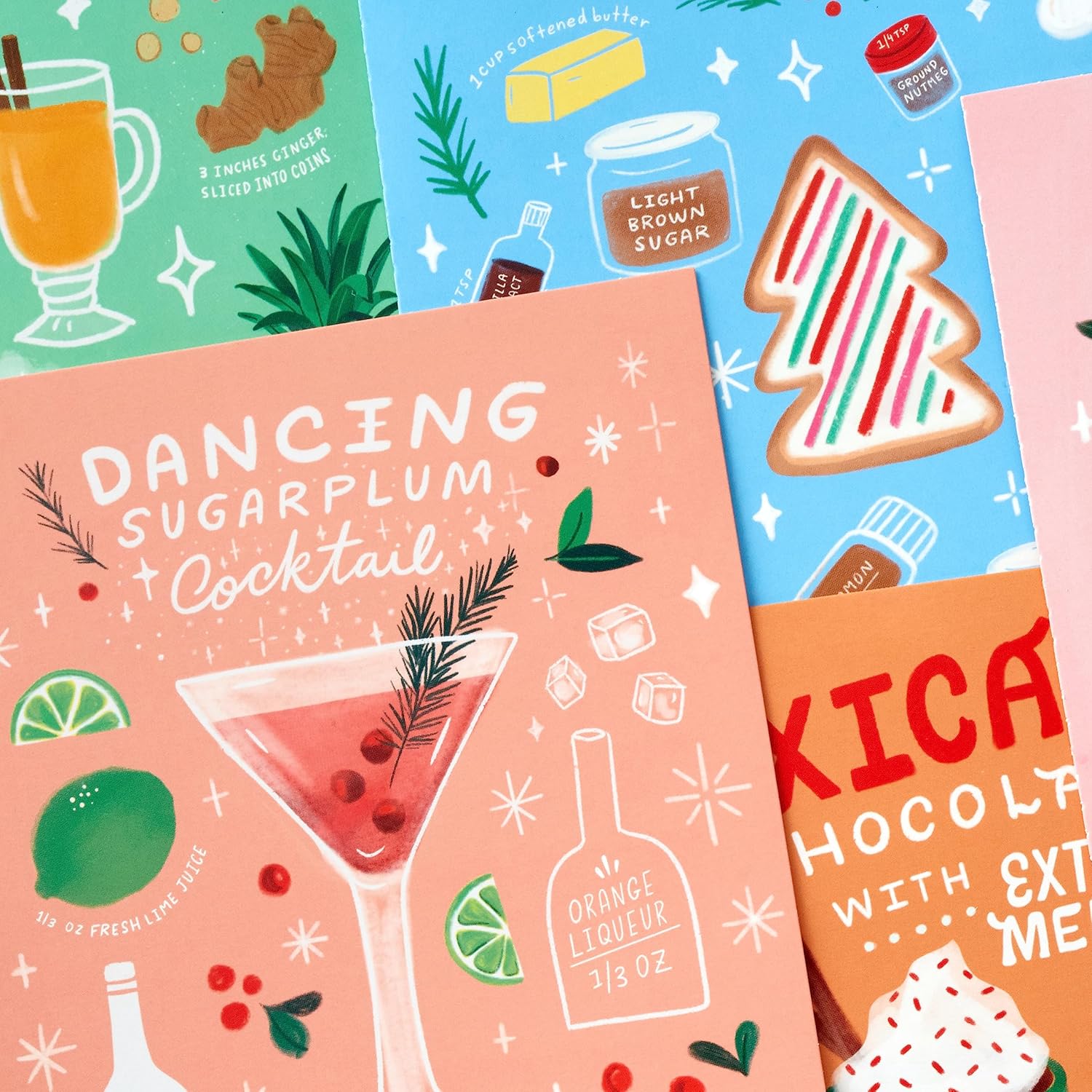Hallmark Surtido de tarjetas navideñas en caja con recetas navideñas (15 tarjetas con sobres)