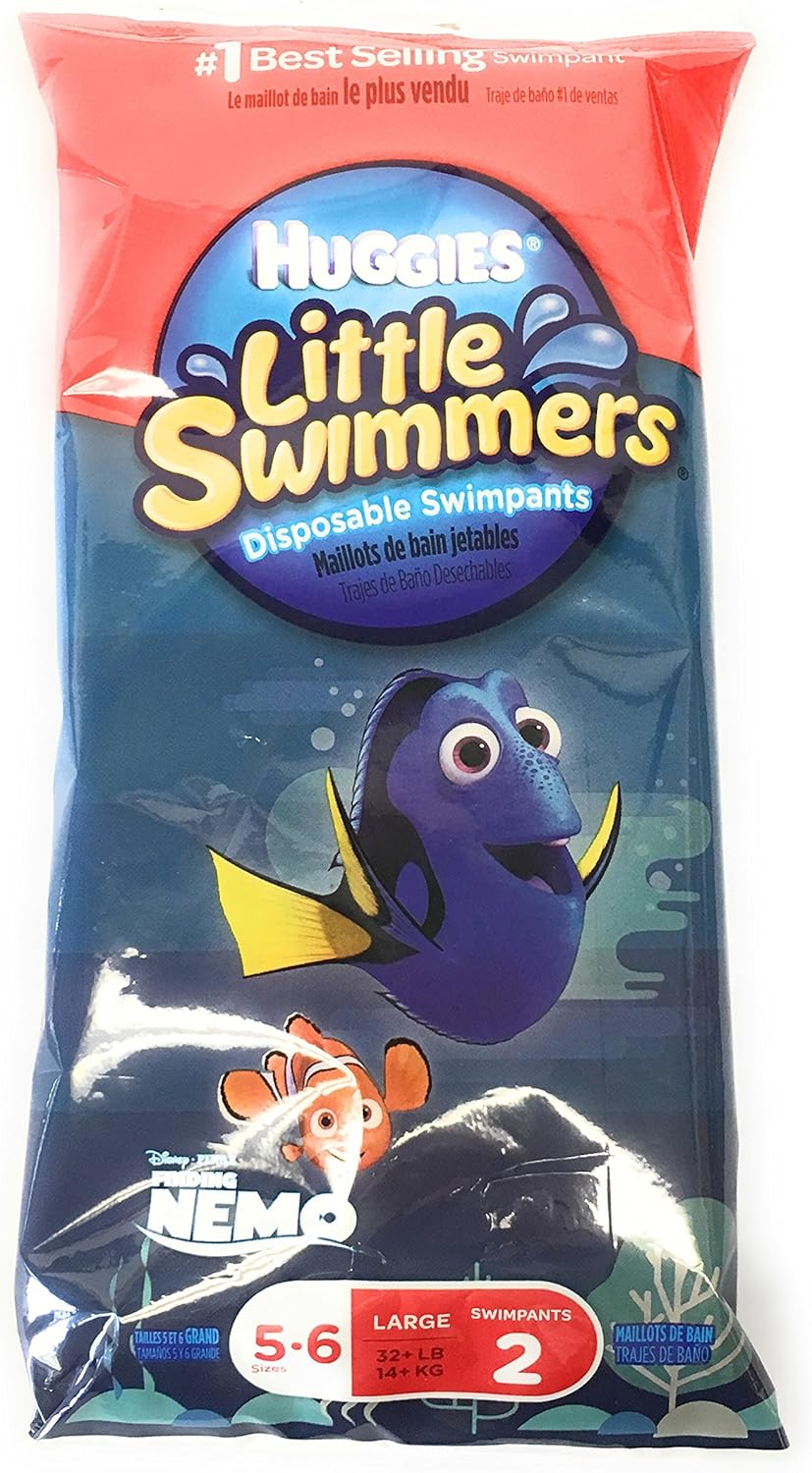 Huggies – Pañales de baño desechables Little Swimmers de Buscando a Dory, talla L, paquetes de 2