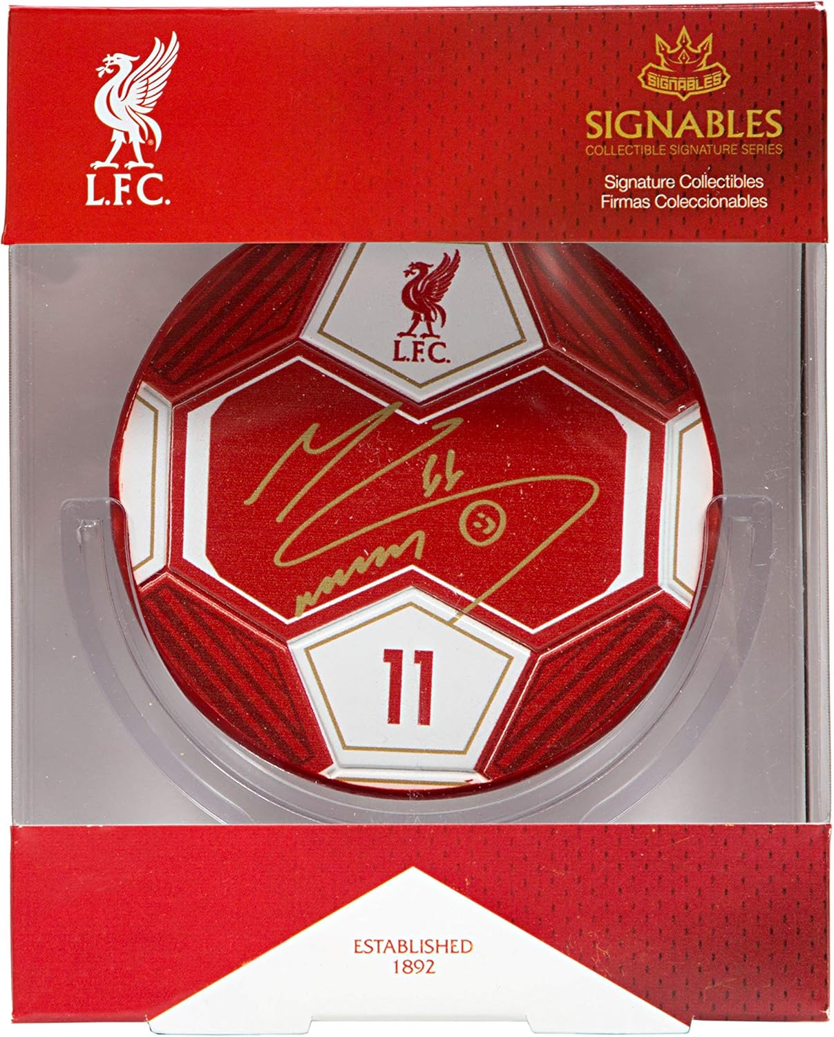 Liverpool F.C. Signables Signature Series (Facsímil firmado) Fútbol Firmable con Información del Jugador – Artículo Oficial de Coleccionistas