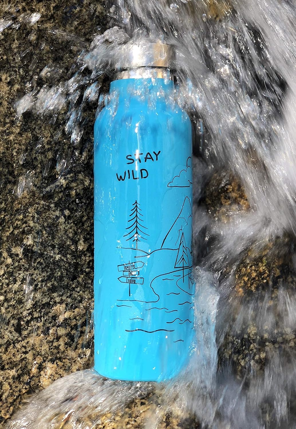 Botella de agua aislada al vacío de doble pared con tapa de pajilla y tapa deportiva, termo de acero inoxidable para niños simple, sin BPA,