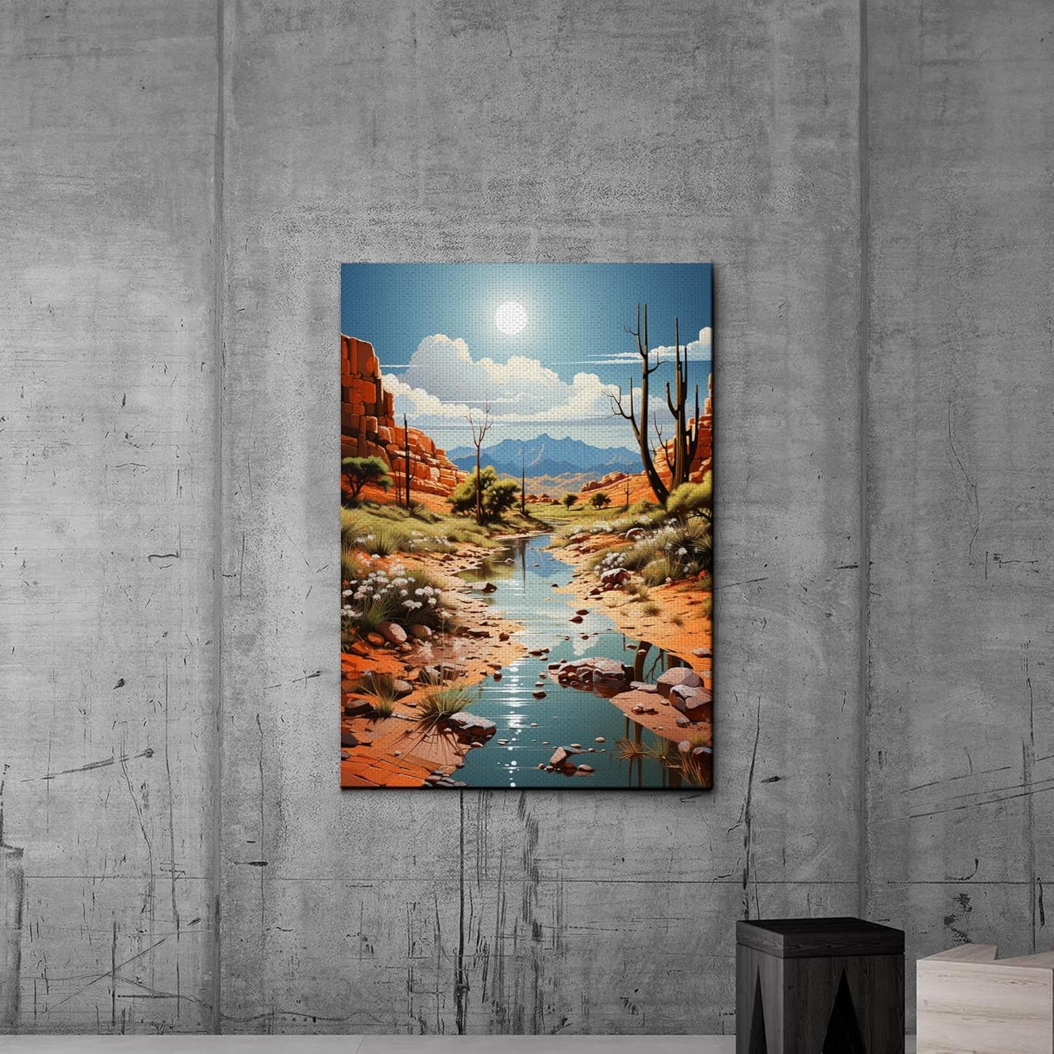 Red Mesa, Archival Print of Landscape Prints of Red Mountain in Mesa, Arizona, Canvas, Wall Decor