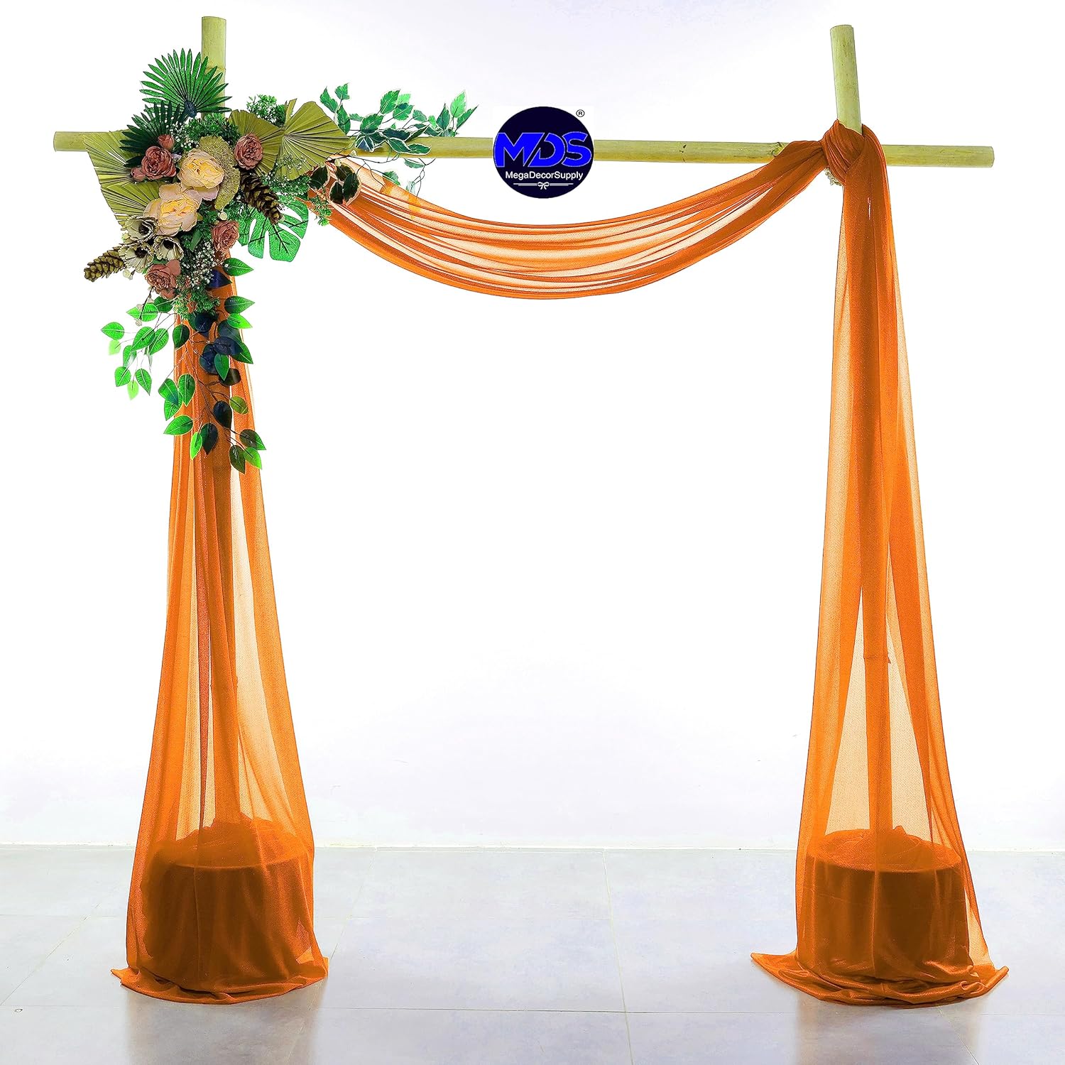 MDS – Paquete de 2 paneles (30 pulgadas de ancho x 20 pies de largo) para arco de boda, tela de gasa transparente para boda, ceremonia, recepción,