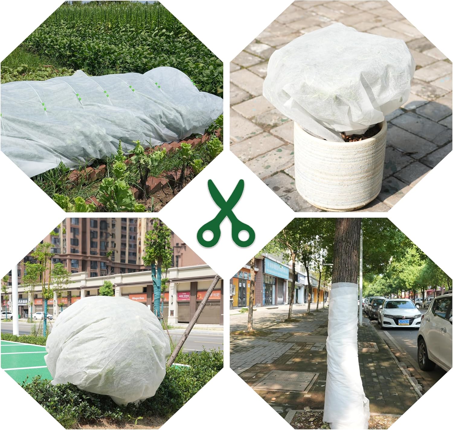 10 cubiertas para plantas de 50 pies, protección contra la congelación, 1.06 ozyd, tela flotante grande y gruesa para protección contra heladas de