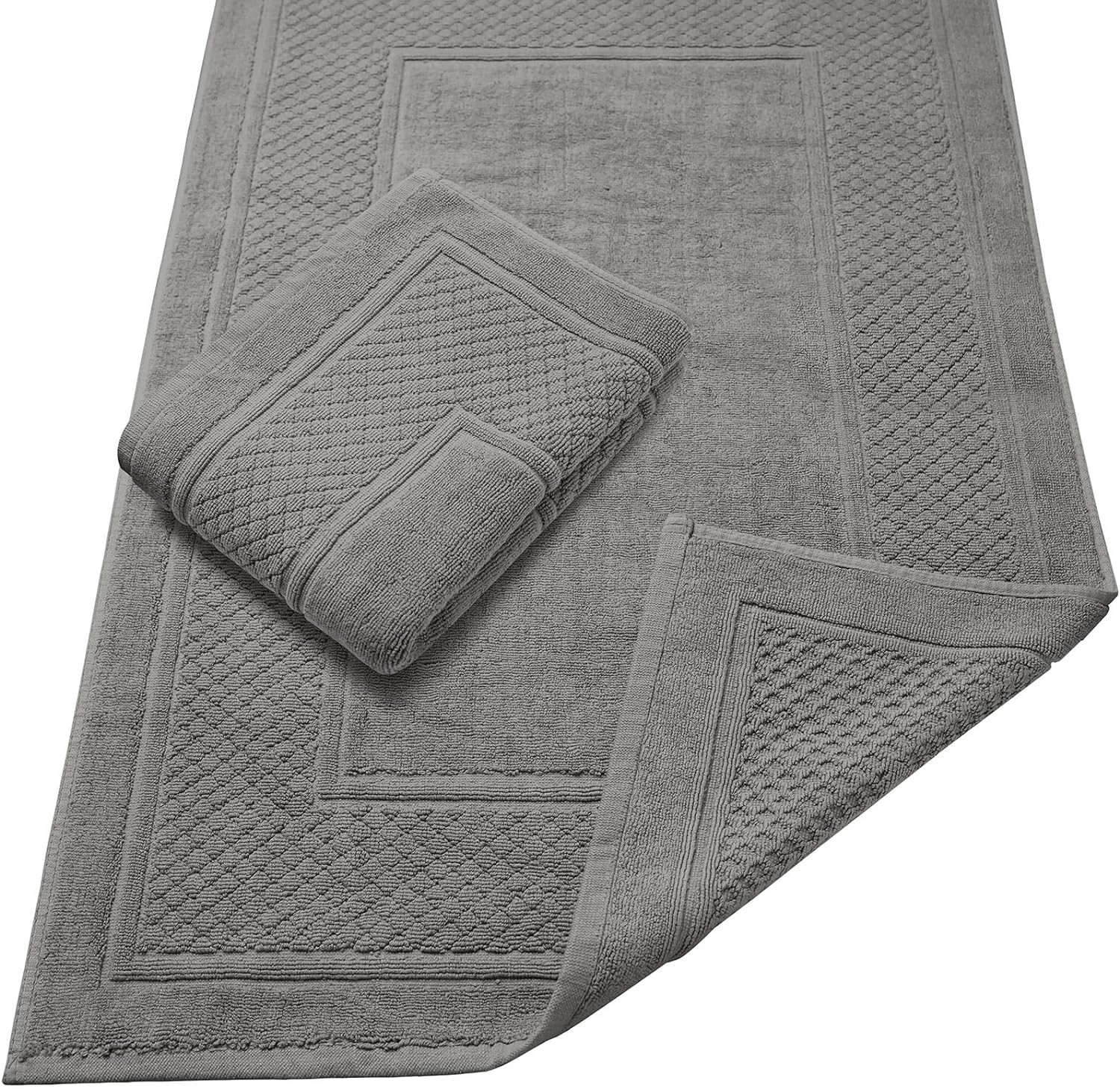 Avalon Towels Juego de 2 tapetes de baño absorbentes de 100 % algodón, de secado rápido, para baños (22 x 34 pulgadas)