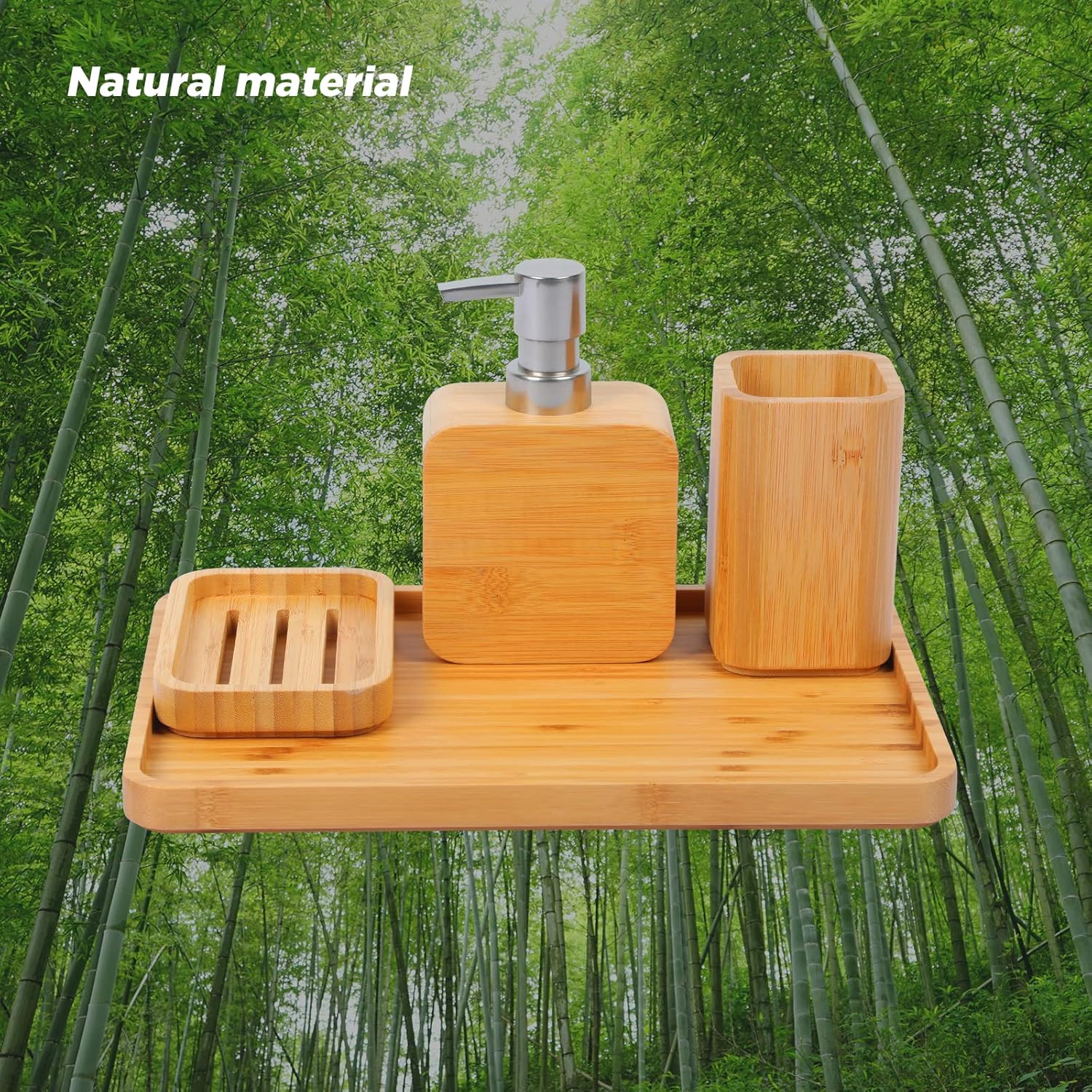 Juego retro de 4 piezas hecho a mano para fregadero y baño, juego retro, natural, soporte para jabonera para ducha, dispensador de jabón de loción,