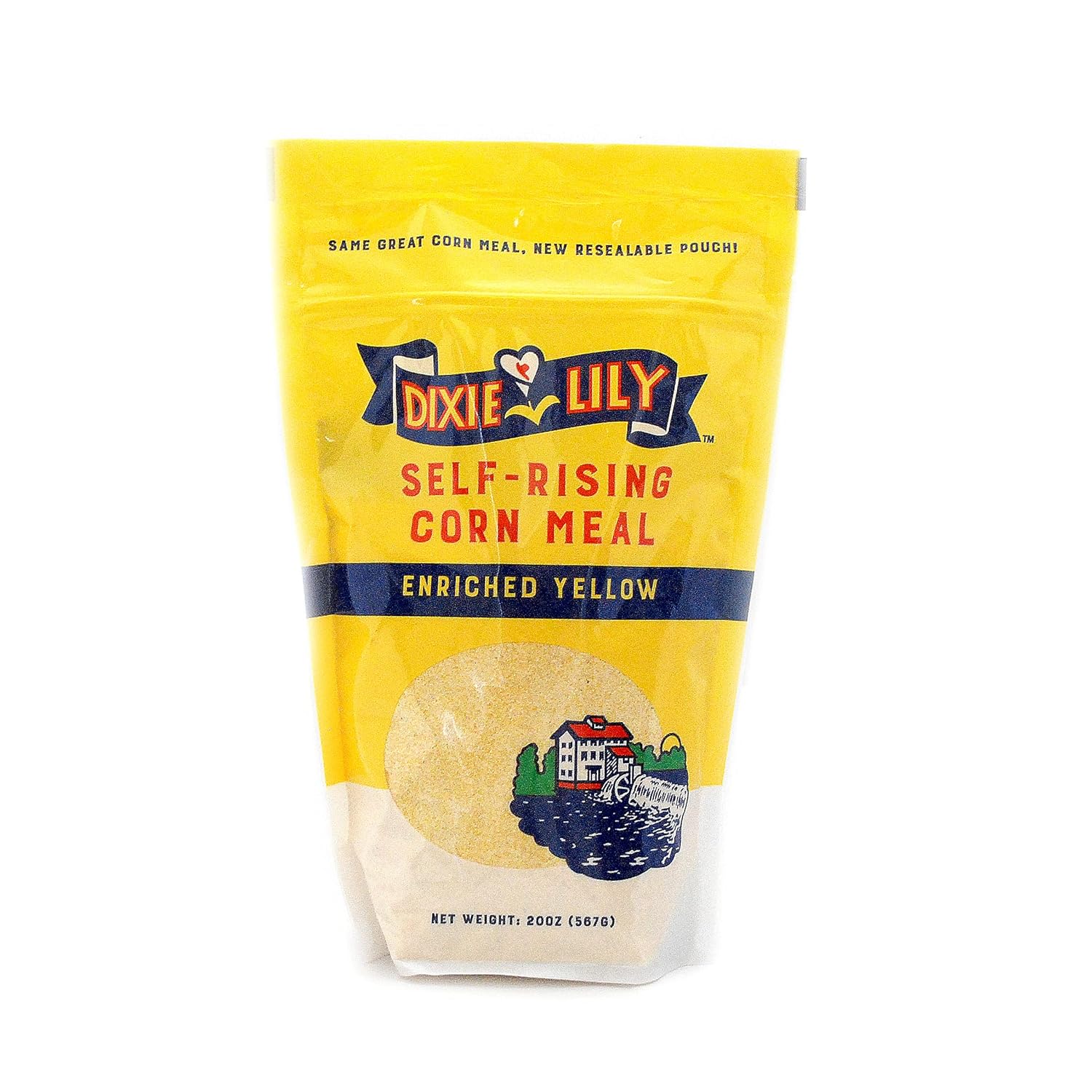 Dixie Lily – Harina de maíz amarillo autoelevable, bolsas resellables de 3 a 20 onzas con una tarjeta de recetas JFS