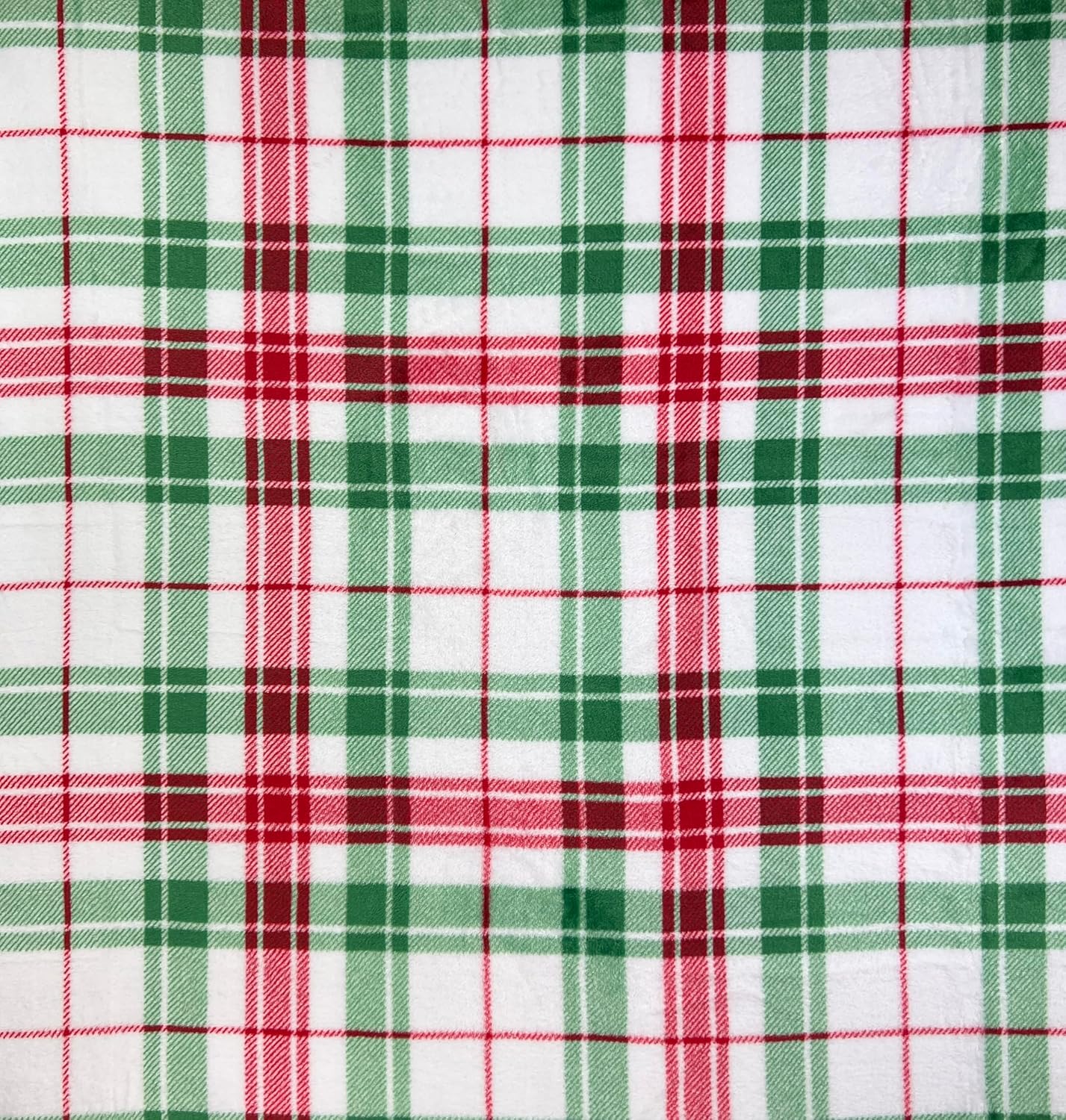 Serafina Home Manta navideña navideña terciopelo suave y duradero para cama o sofá (cuadros escoceses rojos y verdes rústicos, 50 x 60 pulgadas)