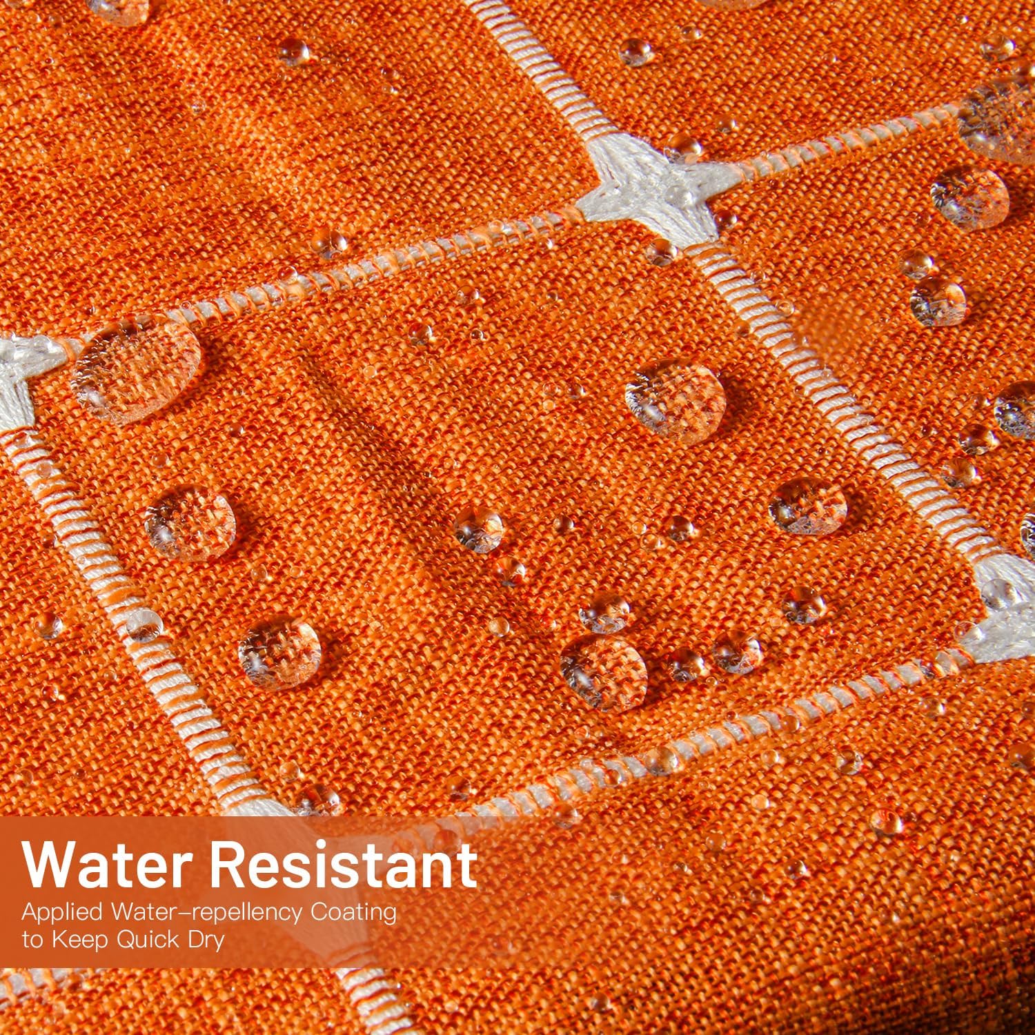 Cortina de ducha bohemia de tela de lino naranja para baño, resistente, cuadrada, bordada, borla, moderna, juego de cortina de ducha impermeable, 72