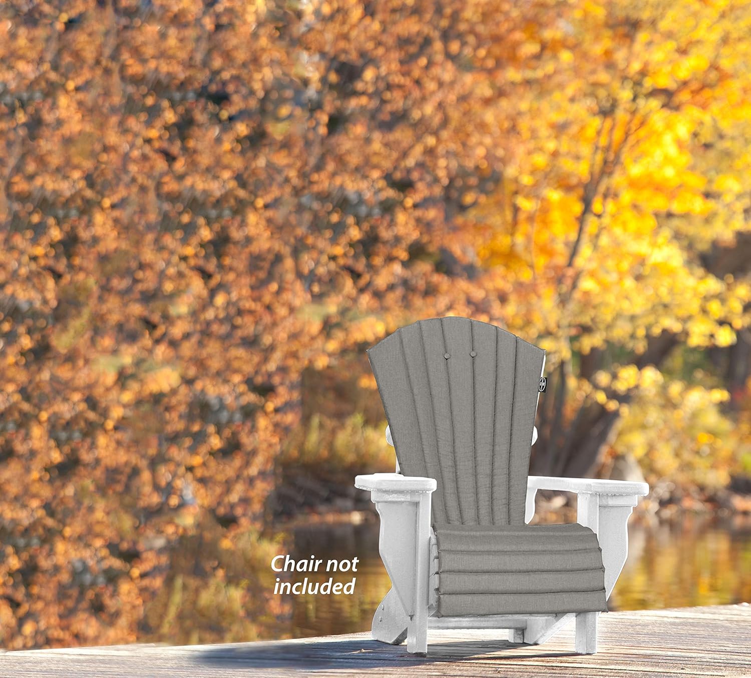 JCA Cojín de asiento para silla de patio para exteriores, para todo tipo de clima, tela de olefina de secado rápido, cojín para silla Adirondack