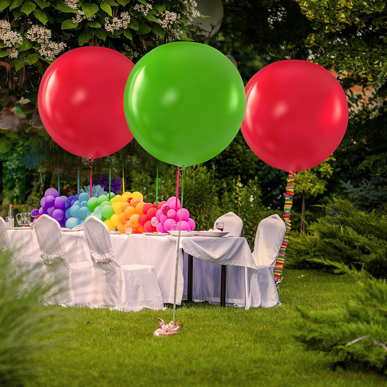 Globos gigantes de Prextex 8 globos gigantes de 91cm para sesión de fotos, bodas, fiesta para recién nacido, fiesta de cumpleaños y decoración de