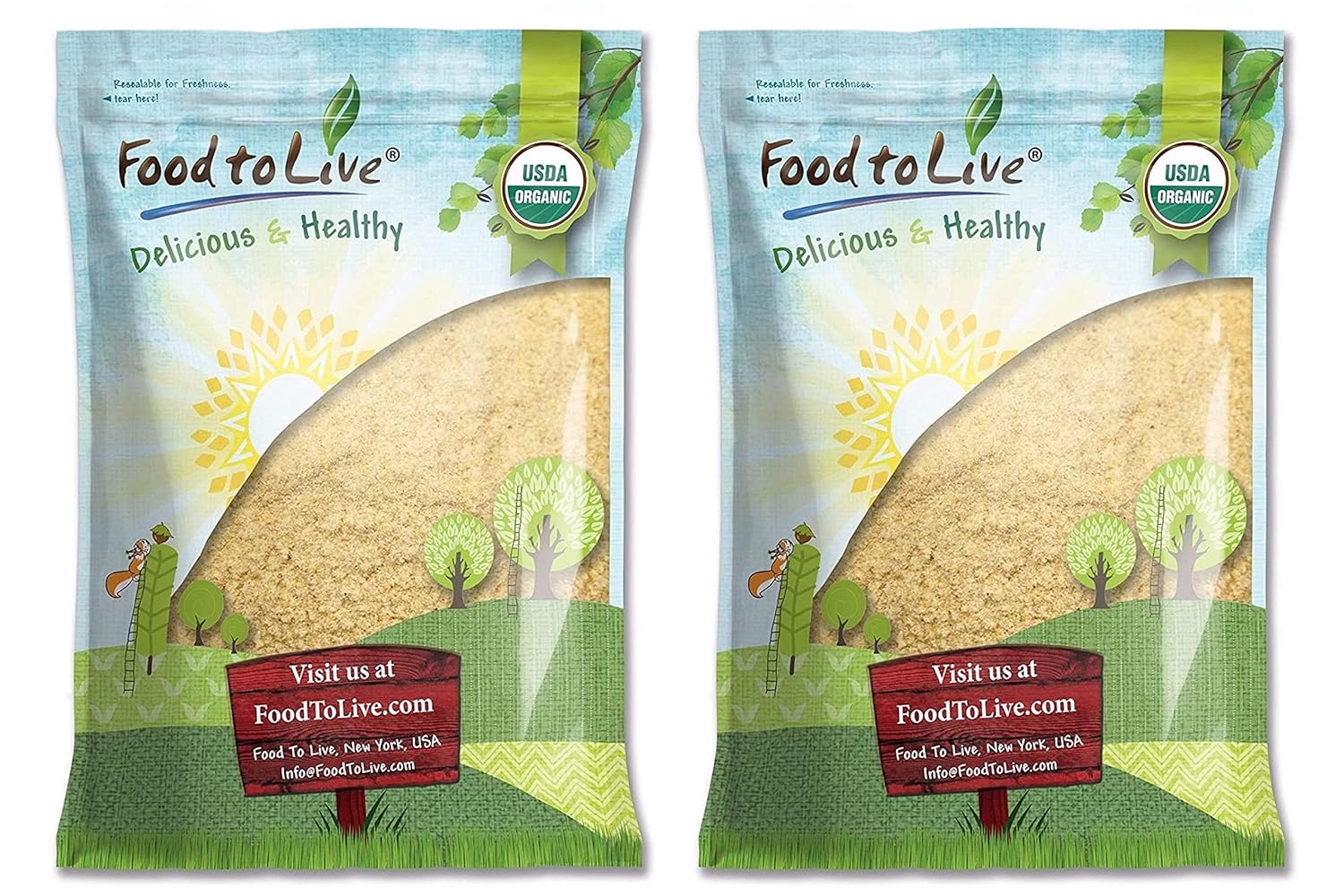 Food to Live Harina de trigo KAMUT Khorasan orgánica, 20 libras de polvo molido de piedra, 100% harina integral, sin OMG, Kosher, a granel