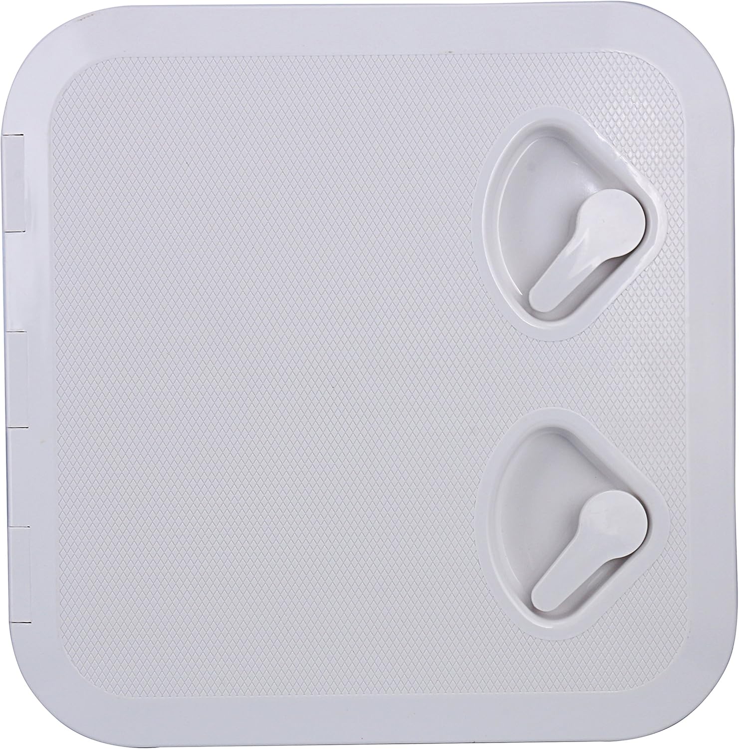 Amarine Made Escotilla de cubierta marina, escotilla de acceso para cubierta de barco y tapa 14-12 “x 14-58” – Blanco – 14.567 inx14.764 in