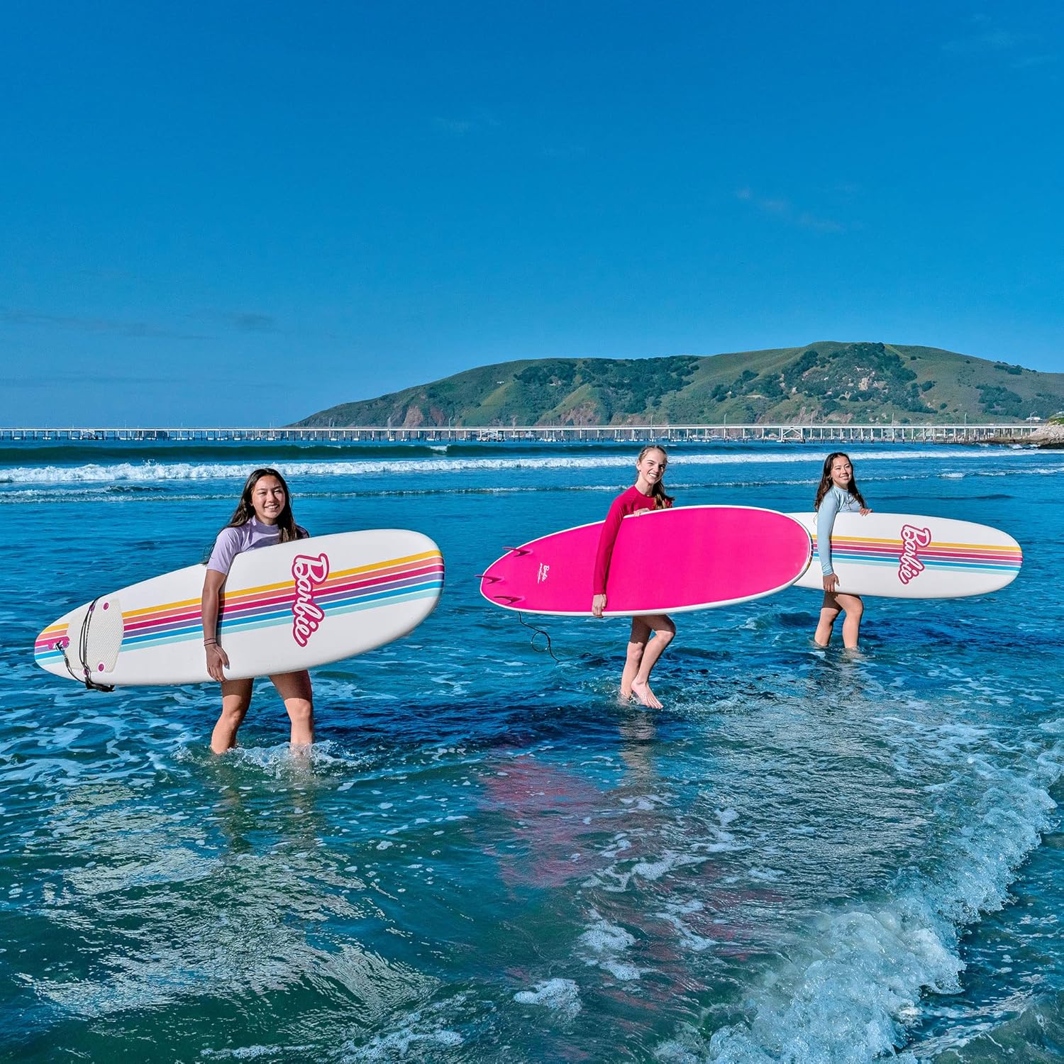 Barbie Signature – Tabla de surf de 8 pies de Wavestorm  Cubierta superior gráfica con parte inferior lisa de alta densidad  para niños y adultos