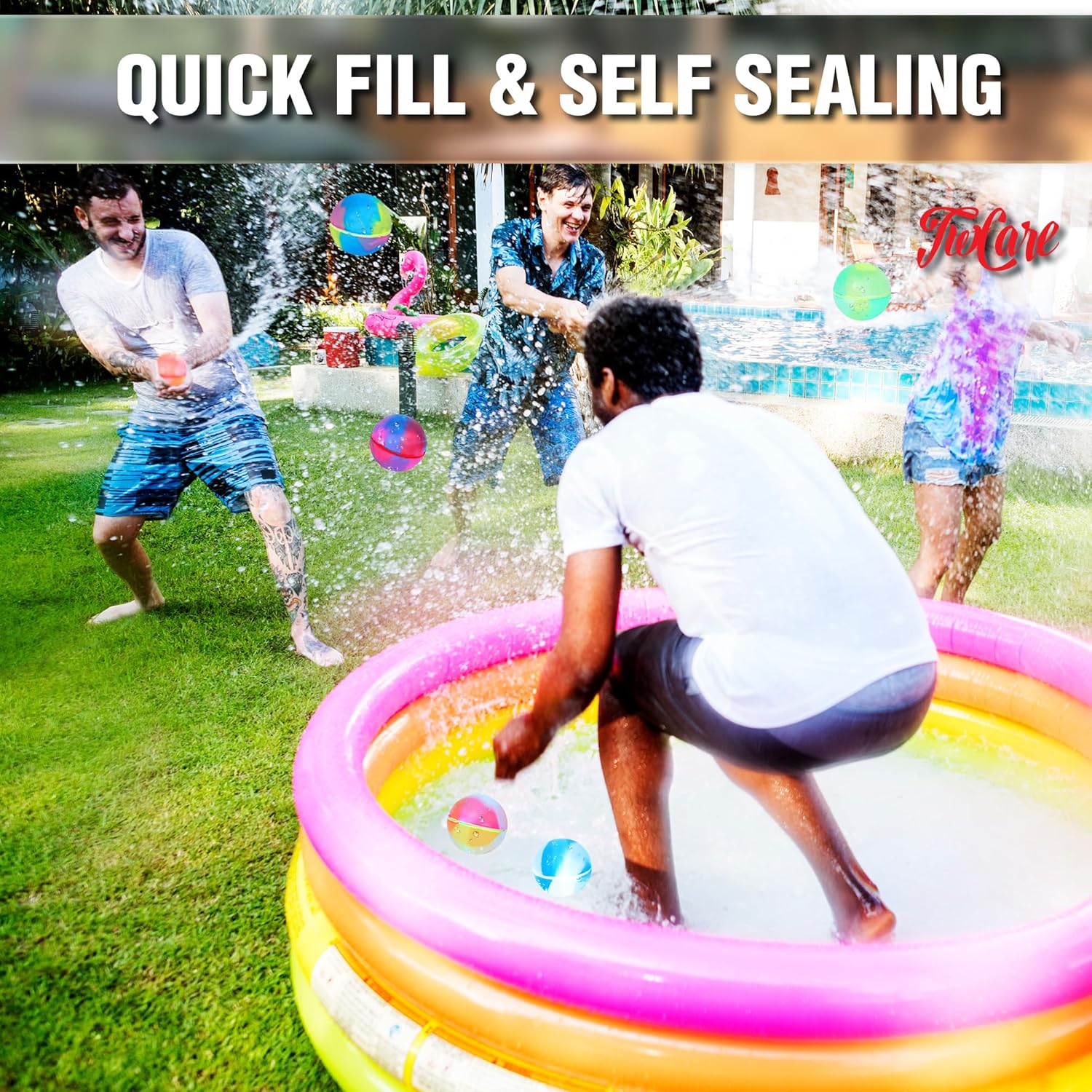 Globos de bomba de agua reutilizables para niños y adultos, bola de silicona sin látex fácil de llenar rápidamente, autosellante, piscina, playa,