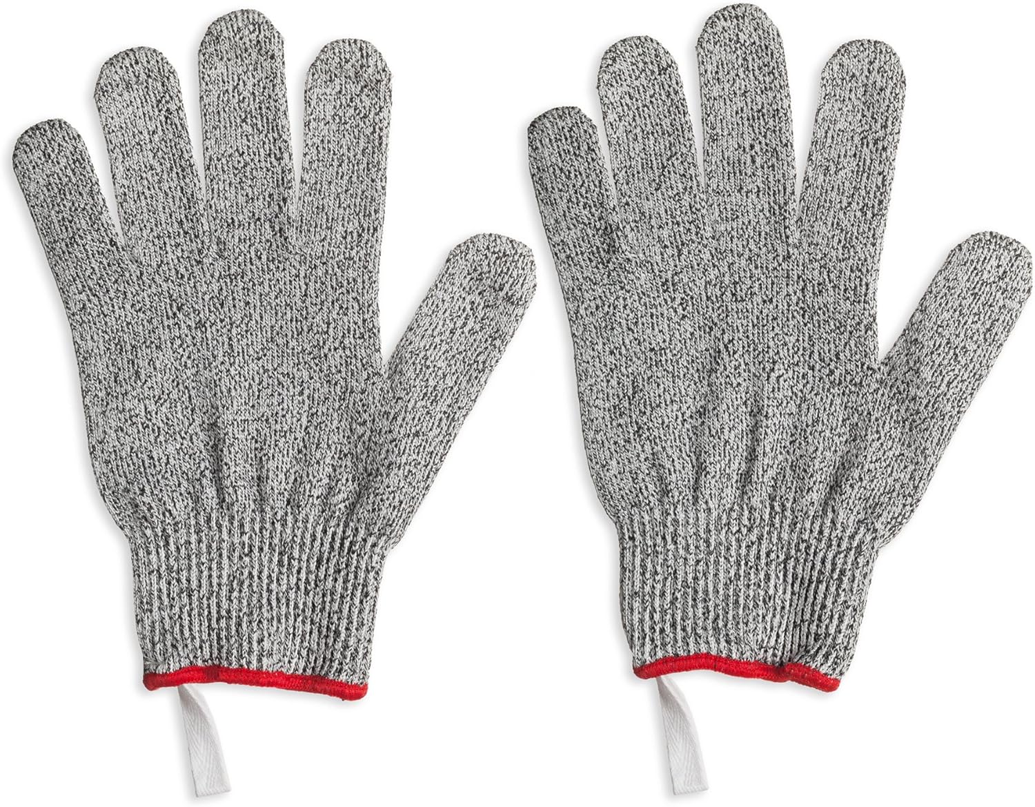 CHEF GEAR Guantes resistentes a cortes, protección de alto rendimiento nivel 5, grado alimenticio por Ergo Chef (mediano), 1 par, color gris