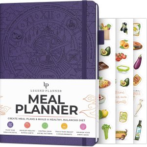 Legend – Agenda de comidas Diario semanal de preparación de comidas y nutrición con lista de comestibles y rastreador de pérdida de peso Registro Legend – Agenda de comidas Diario semanal de preparación de comidas y nutrición con lista de comestibles y rastreador de pérdida de peso Registro