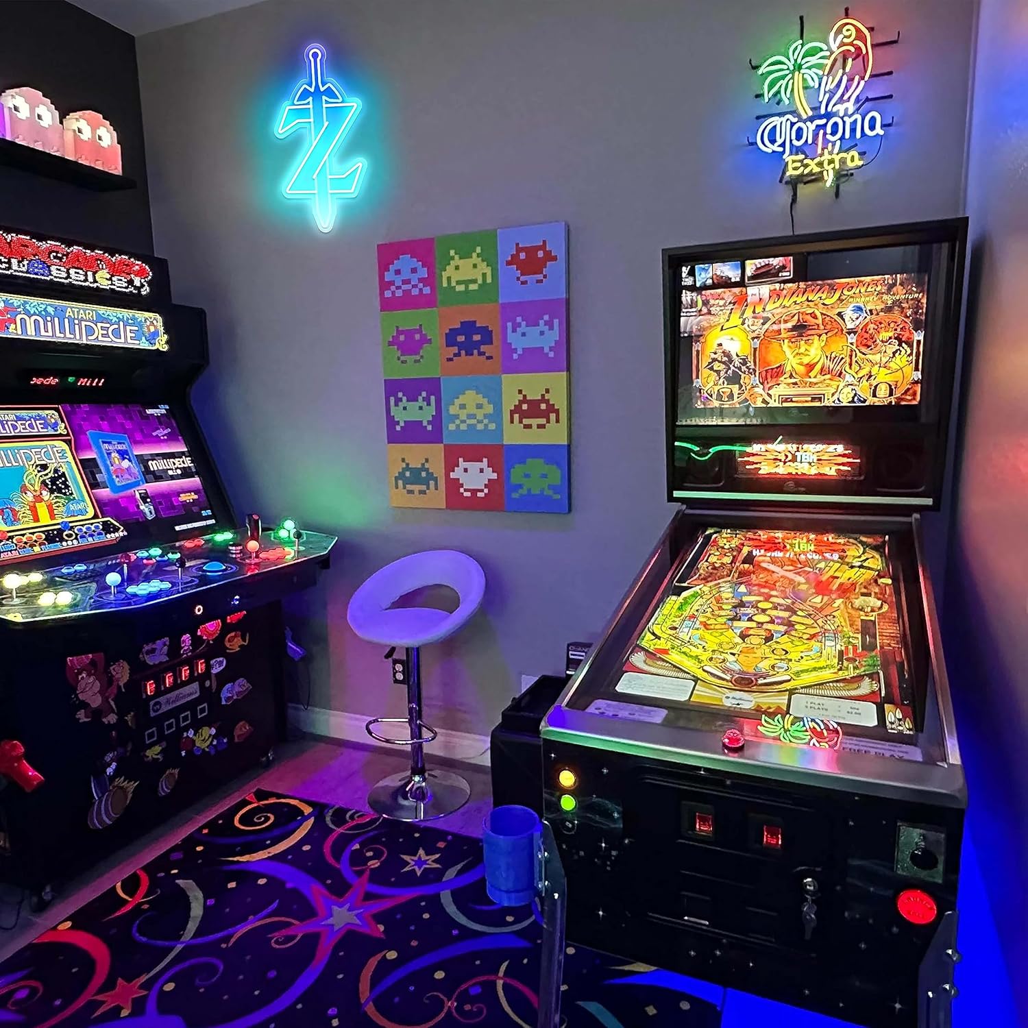 Zelda – Letrero de neón para jugadores, luz de neón icónica para decoración de sala de juegos, regalos de Zelda, espada Z, letrero LED, espada