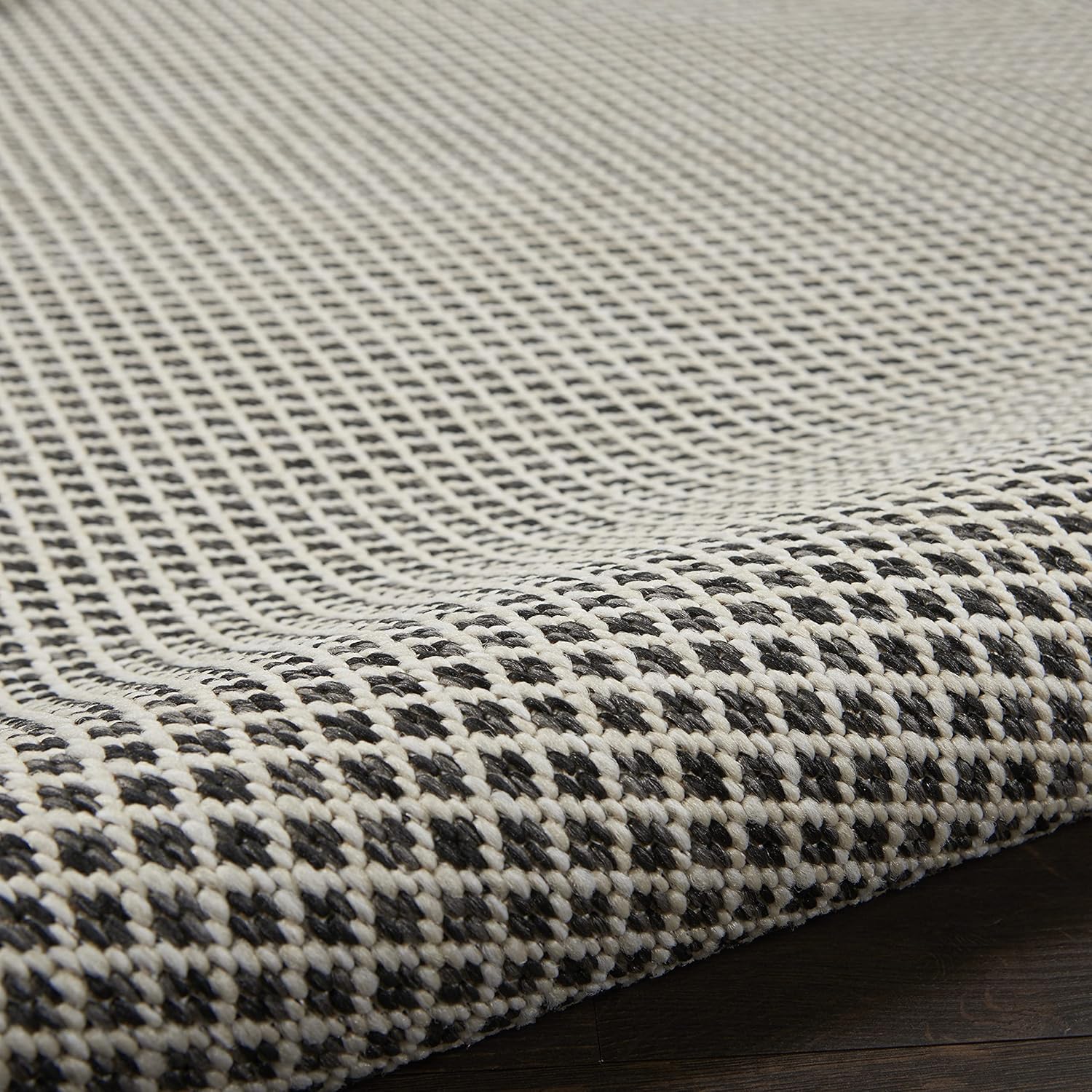 Nourison Courtyard – Alfombra de 8 pies, cuadrada para interiores y exteriores, fácil de limpiar, no se desprende, para dormitorio, sala de estar,