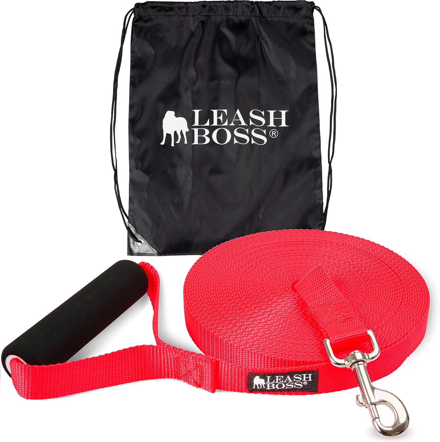 Leashboss – Correa de plomo extra larga para entrenamiento de perros – Correa para perros de fuera de 30 pies