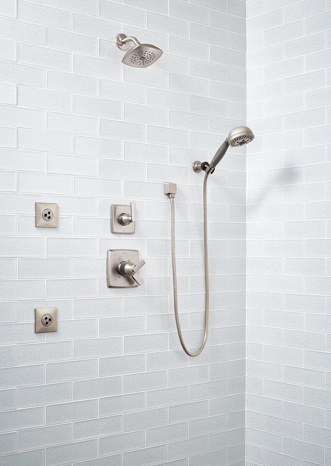 DELTA FAUCET 50570-SS – Codo cuadrado de pared, inoxidable, 1.06 x 2.13 x 1.06 pulgadas