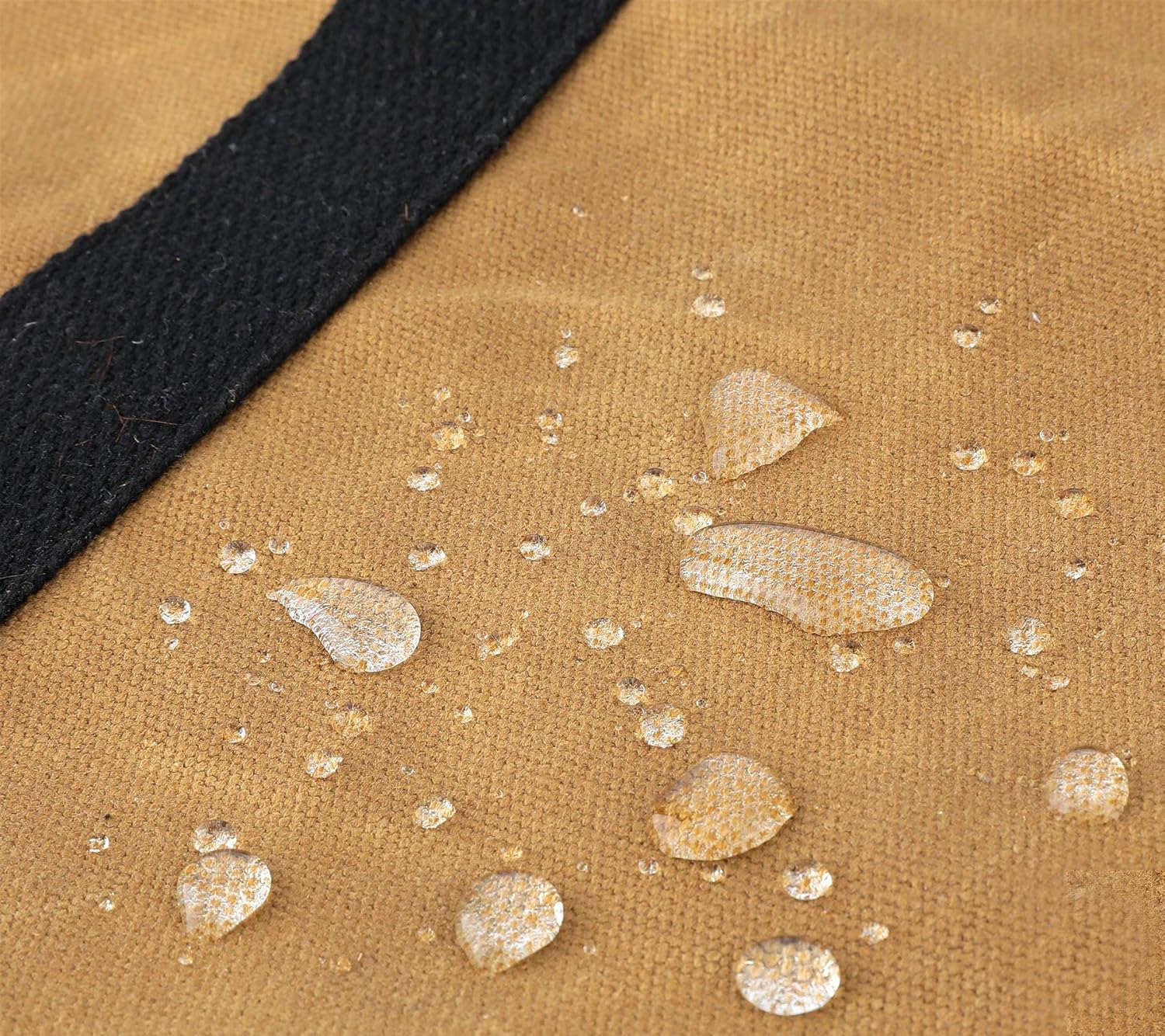 Rollo de herramientas de lona encerada resistente, resistente e impermeable (caqui)