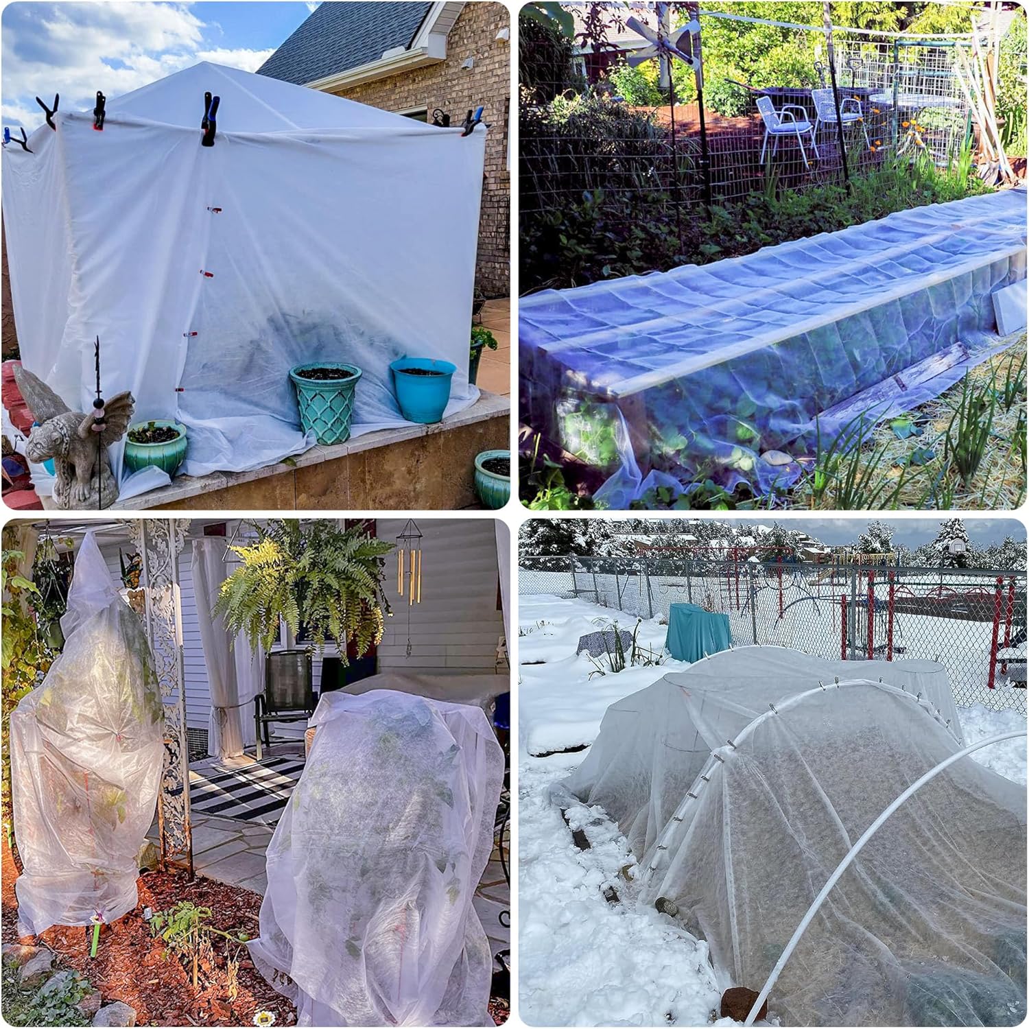 Cubiertas para plantas, protección contra congelación, 10 x 30 pies, manta de tela flotante para protección de invierno, 0.9 ozyd
