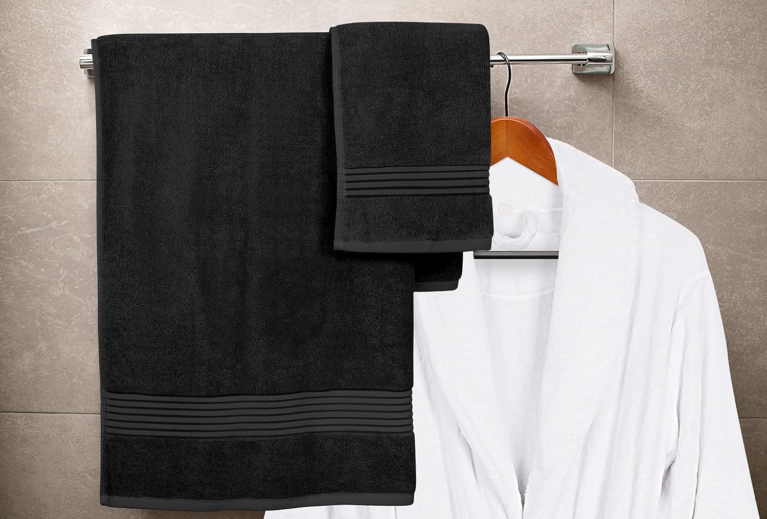 Set de toallas Premium 700GSM, 8piezas 2toallas de baño, 2toallas de mano y 4paños, algodón, lavable a máquina, calidad de hotel, supersuave y muy
