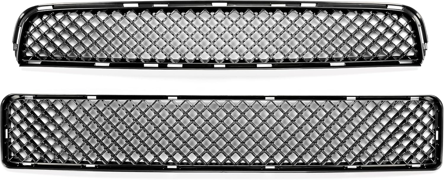 Kojem Parrilla delantera superior e inferior compatible con Scion tC 2005-2010 ABS plástico parachoques parrilla malla negro