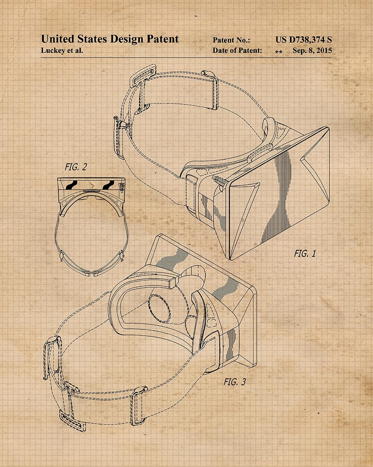 Classic VR Goggles Headset Patent Prints, 4 (8×10) Unframed Photos, Wall Art Decor Gifts for Home Technology Office Gears Garage Software Engineer