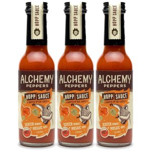 Alchemy Peppers – Paquete de 3 salsas picantes Scotch Bonnet + Mosaic Hops, Pimientos Fiery Scotch, lúpulo de mosaico afrutado, piña y ajo, calor Alchemy Peppers – Paquete de 3 salsas picantes Scotch Bonnet + Mosaic Hops, Pimientos Fiery Scotch, lúpulo de mosaico afrutado, piña y ajo, calor