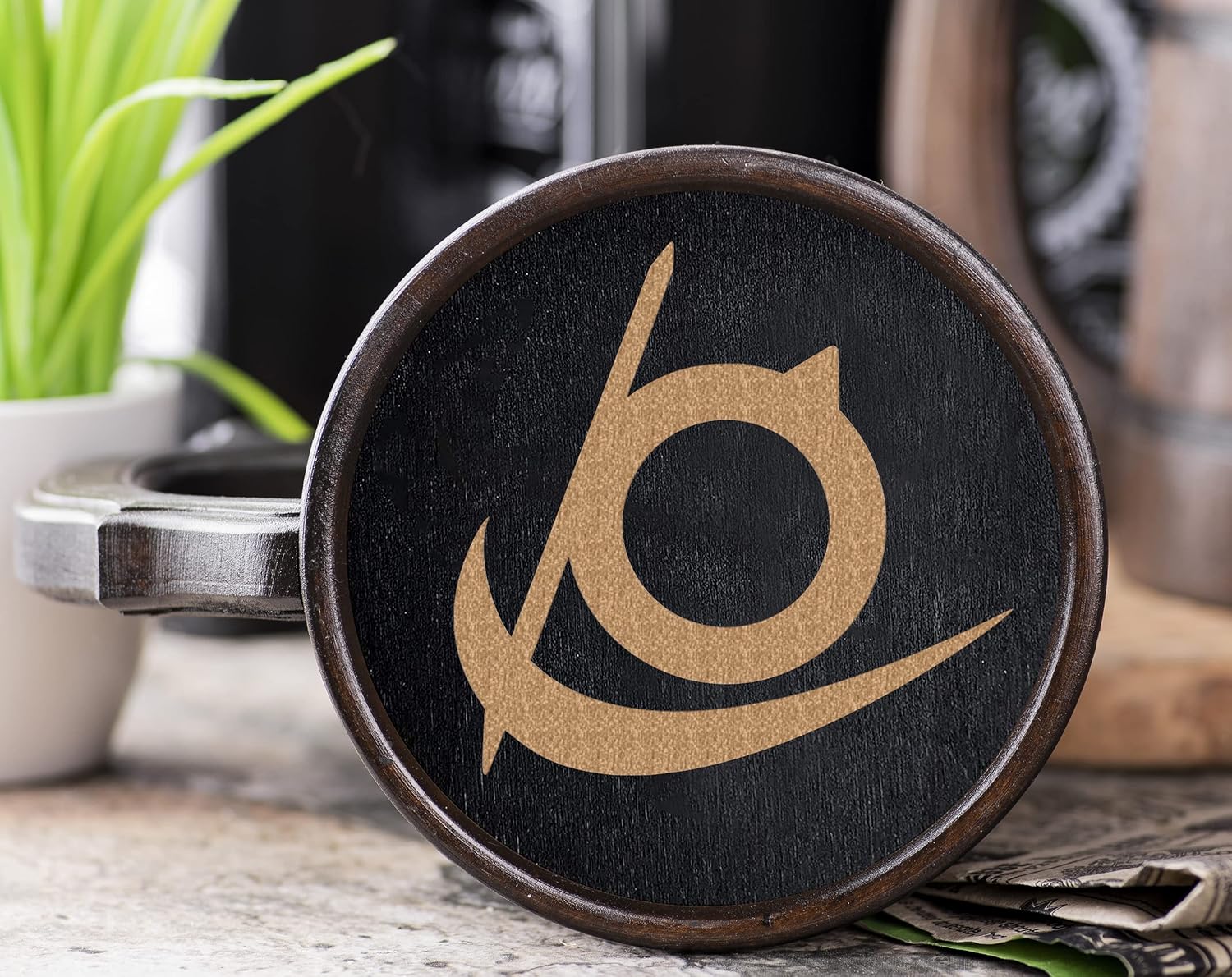 ffxiv – Taza de madera con tapa, regalo para jugadores, jarra de cerveza. Taza de cerveza de madera personalizada. Regalo personalizado para él,