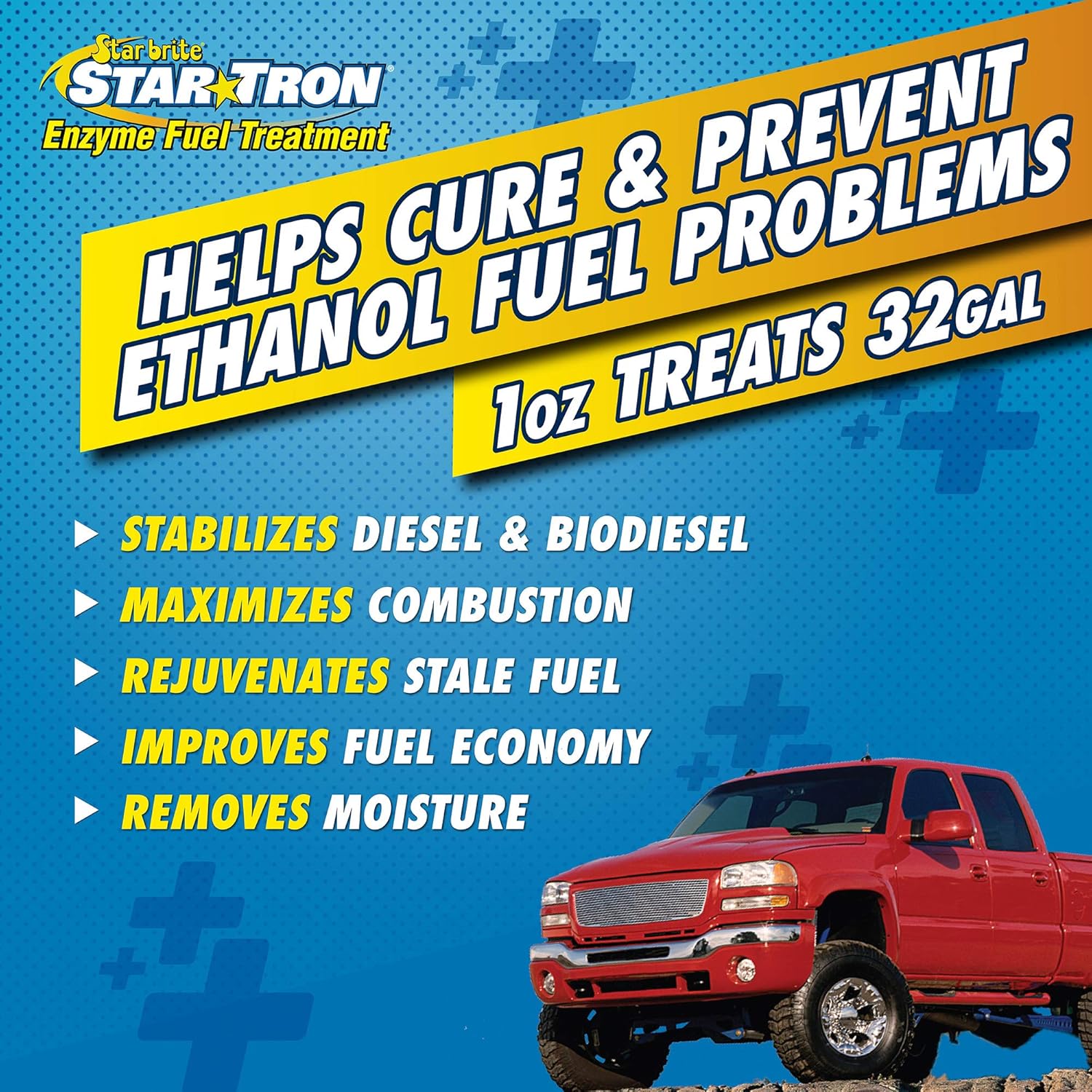 Star Tron Super Concentrated Diesel Formula – Estabiliza y rejuvenece el diesel, el biodiesel y toda la gasolina regular, 1 onza trata 32 galones