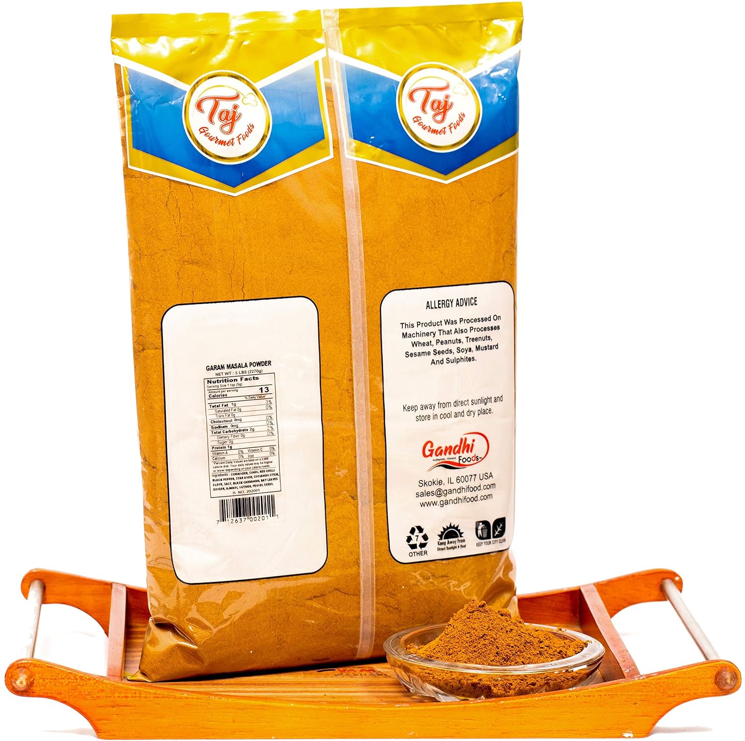 TAJ Premium Indian Garam Masala en polvo, (14 onzas)