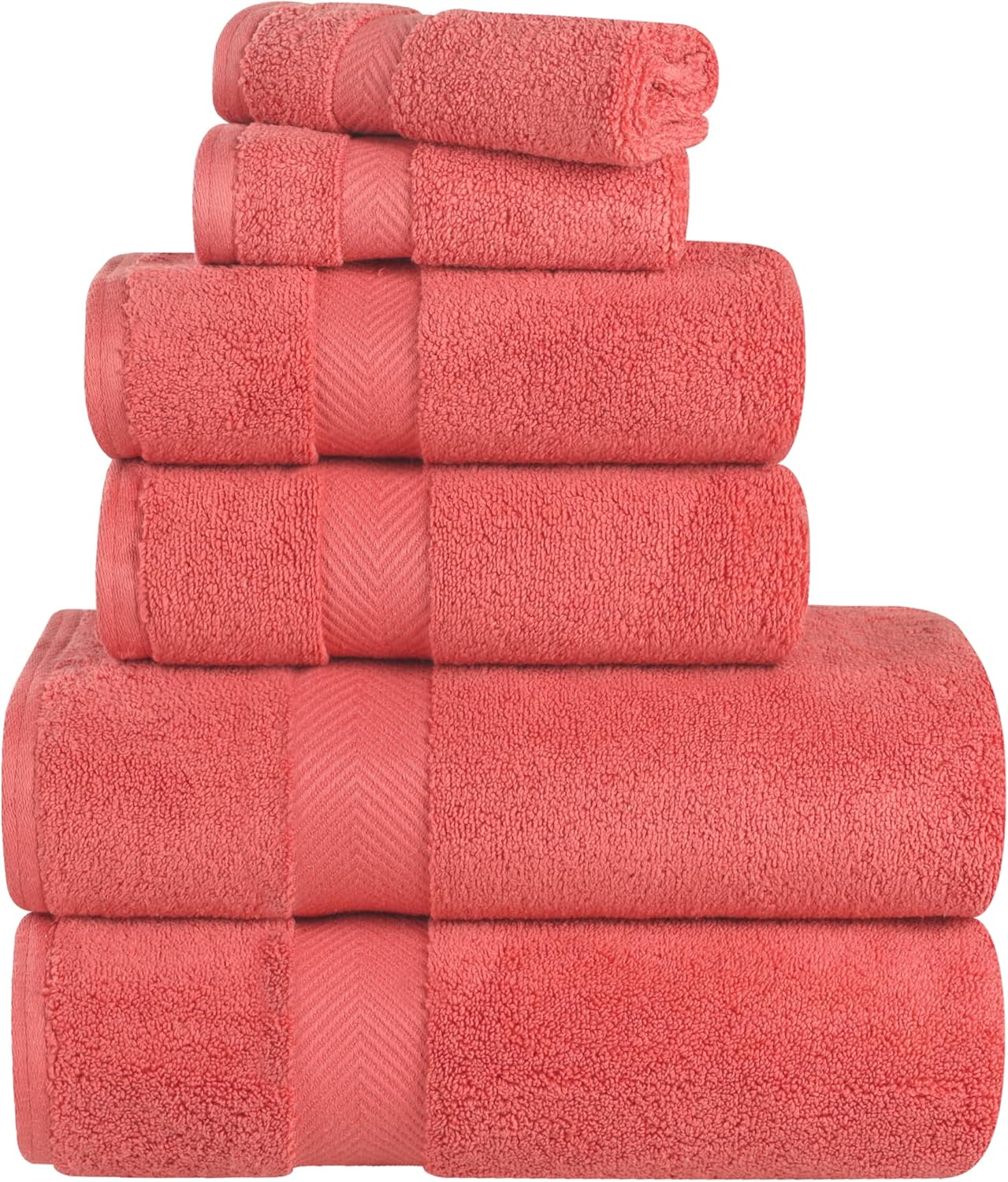 SUPERIOR Zero Twist – Juego de 6 toallas 100% de algodón, toallas de baño extrasuaves, toallas para la cara y toallas de mano, toallas de algodón de