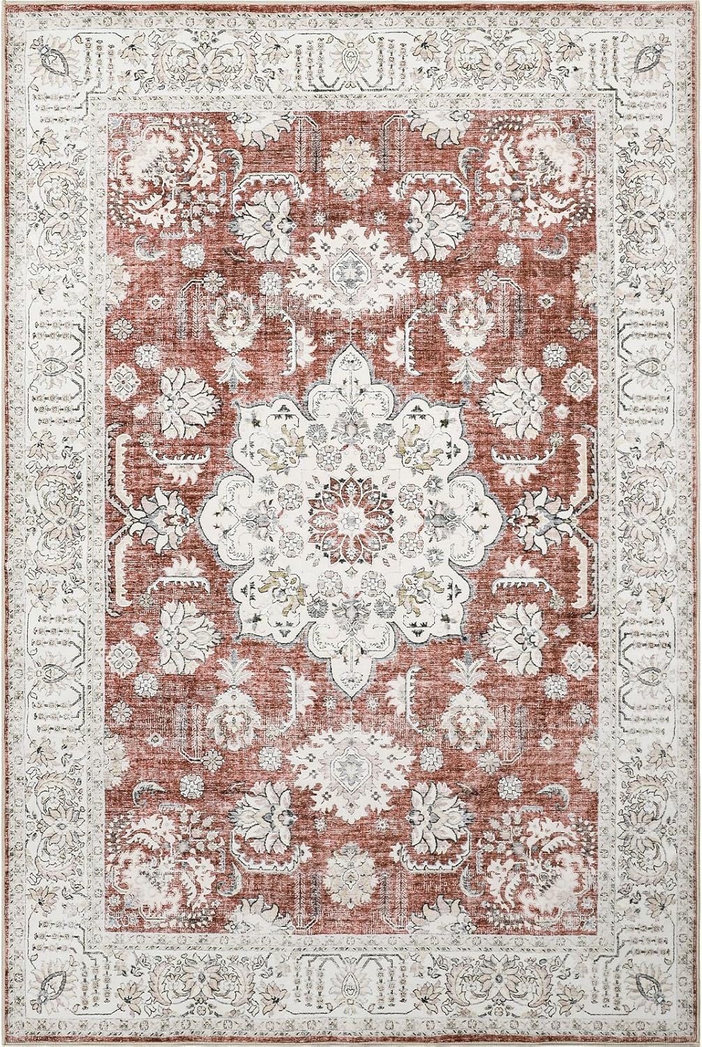 Cochyean Alfombras de área de 5 x 7 pies para sala de estar, alfombra supersuave y lavable, resistente a las manchas, antideslizante, decoración