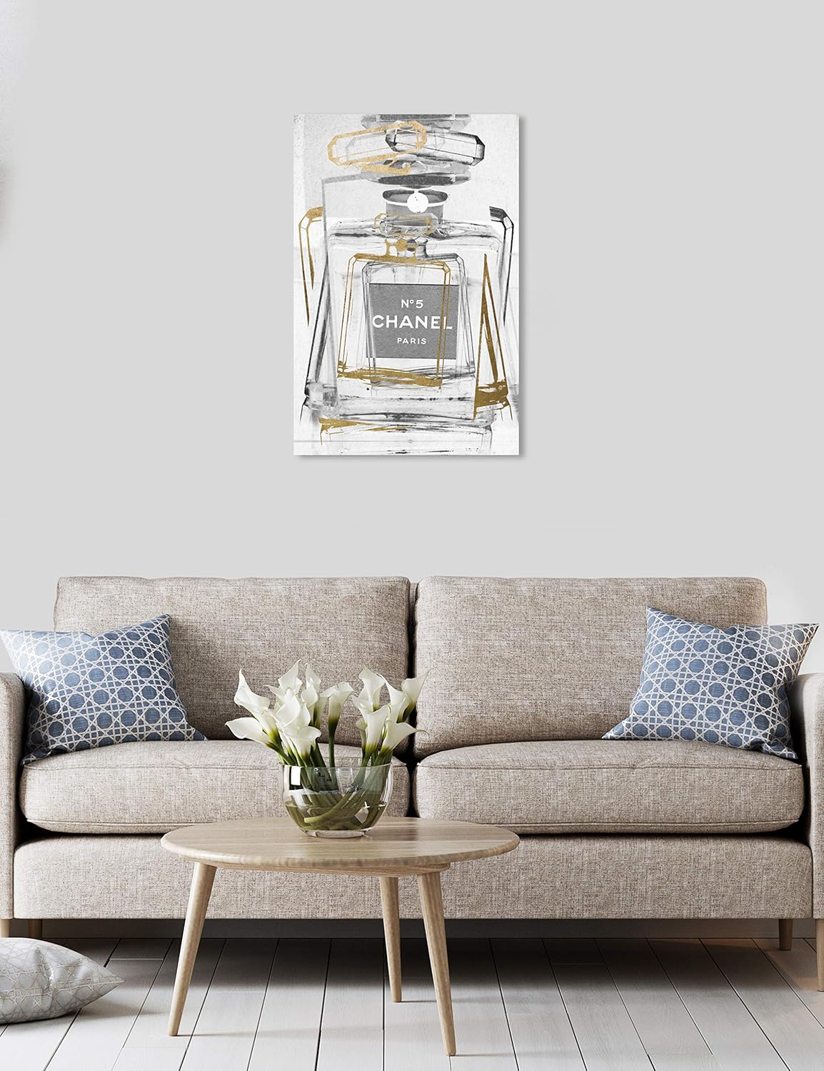 The Oliver Gal Artist Co. Oliver Gal ‘Infinite Glam – Lienzo decorativo para pared, color gris claro, 20 x 30 pulgadas, color dorado