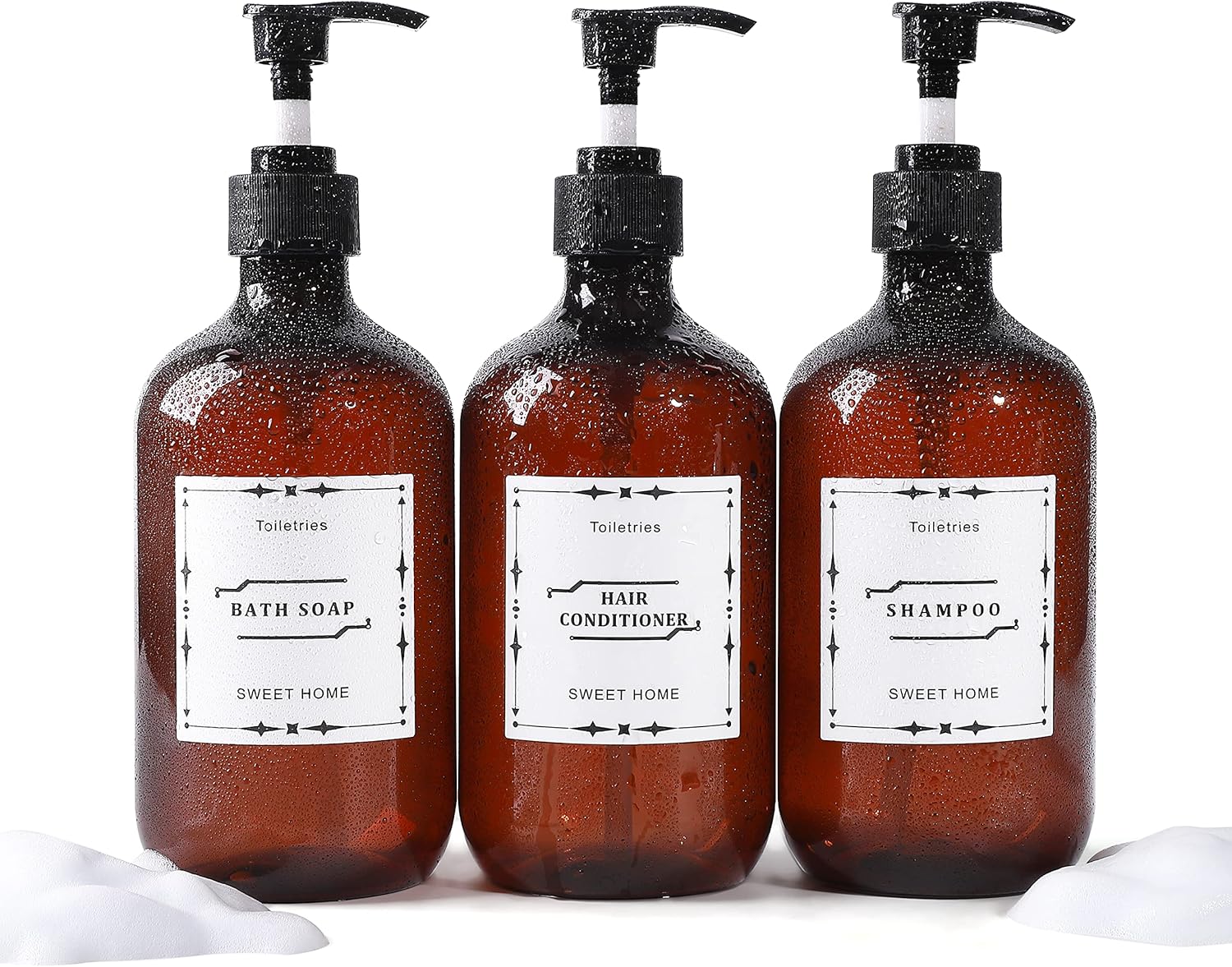 BQRIH Dispensador de champú y acondicionador, dispensador de champú de ducha 3 en 1, dispensador de champú de 3 cámaras sin taladro, dispensador de