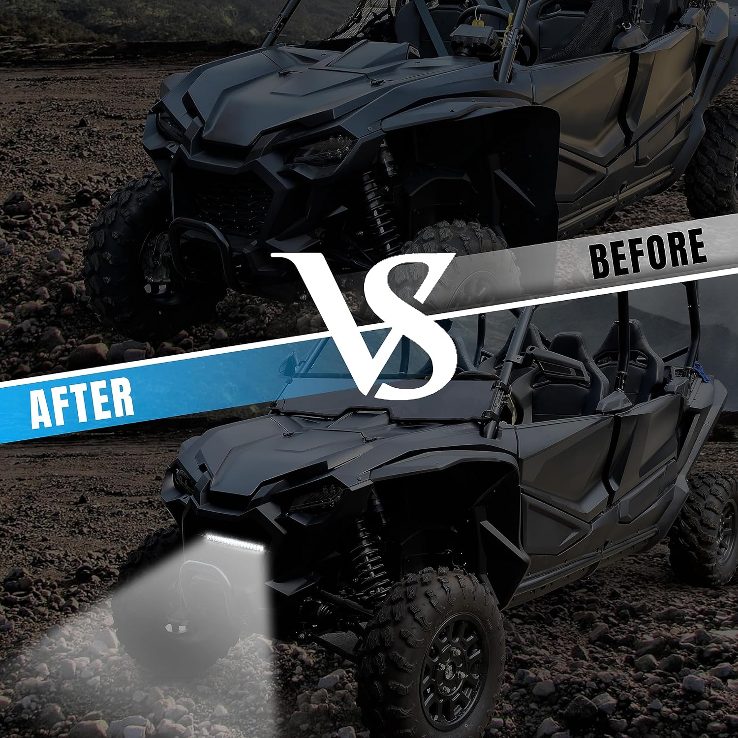 Parrilla delantera con luces LED para Talon 1000 19-24, protector de malla frontal UTV con barra de luces LED blanca ajustable para Honda Talon
