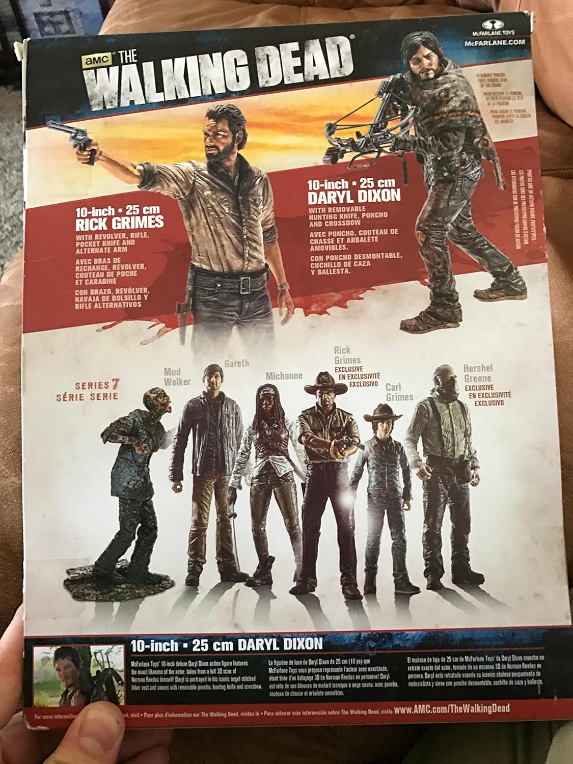 Walking Dead Daryl Dixon Bloody Variant – Figura de sobreviviente de 10 pulgadas