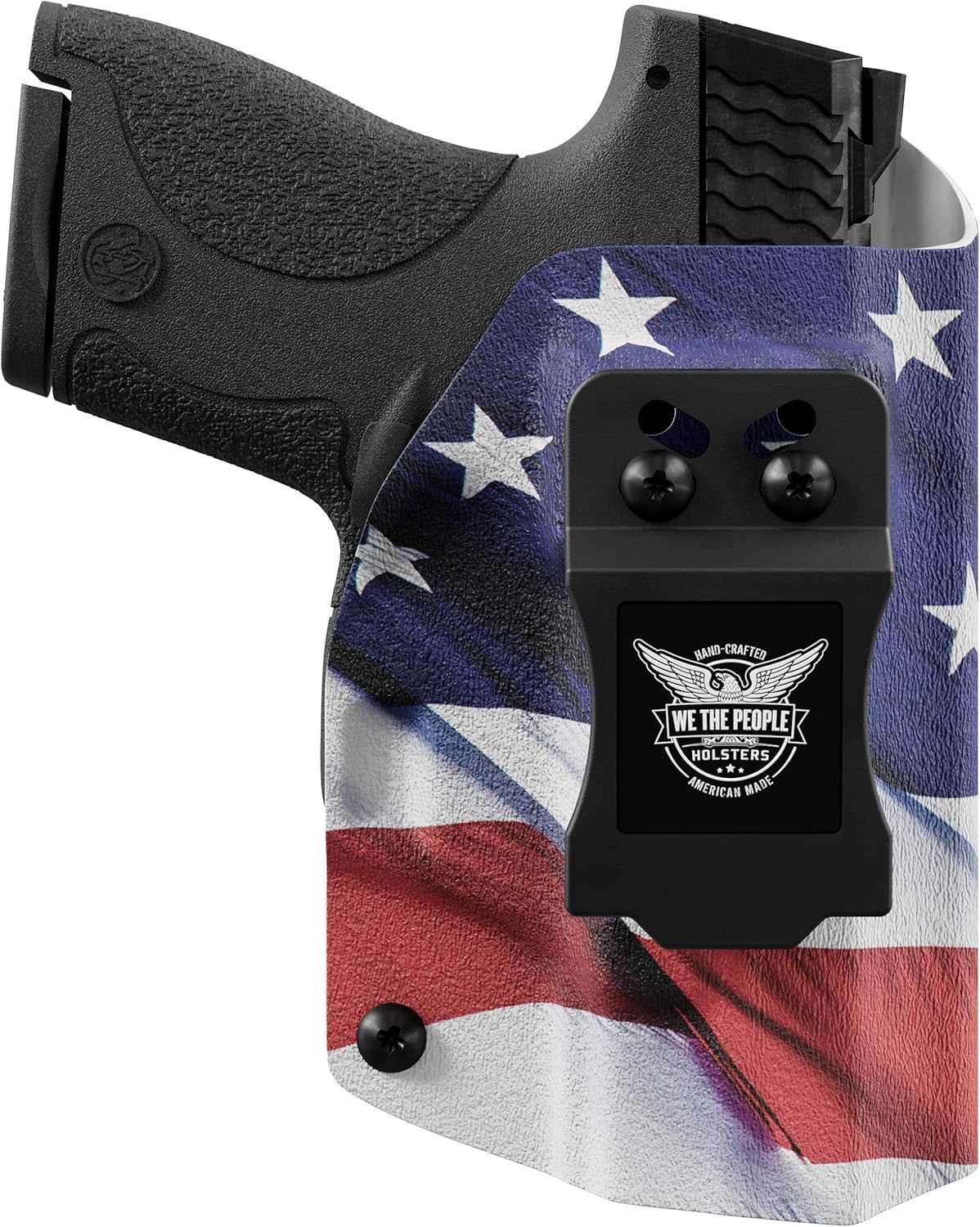 We The People Holsters – Bandera americana – Transporte oculto en la cintura interior – Funda Kydex IWB – Conduccióninclinaciónretención ajustable