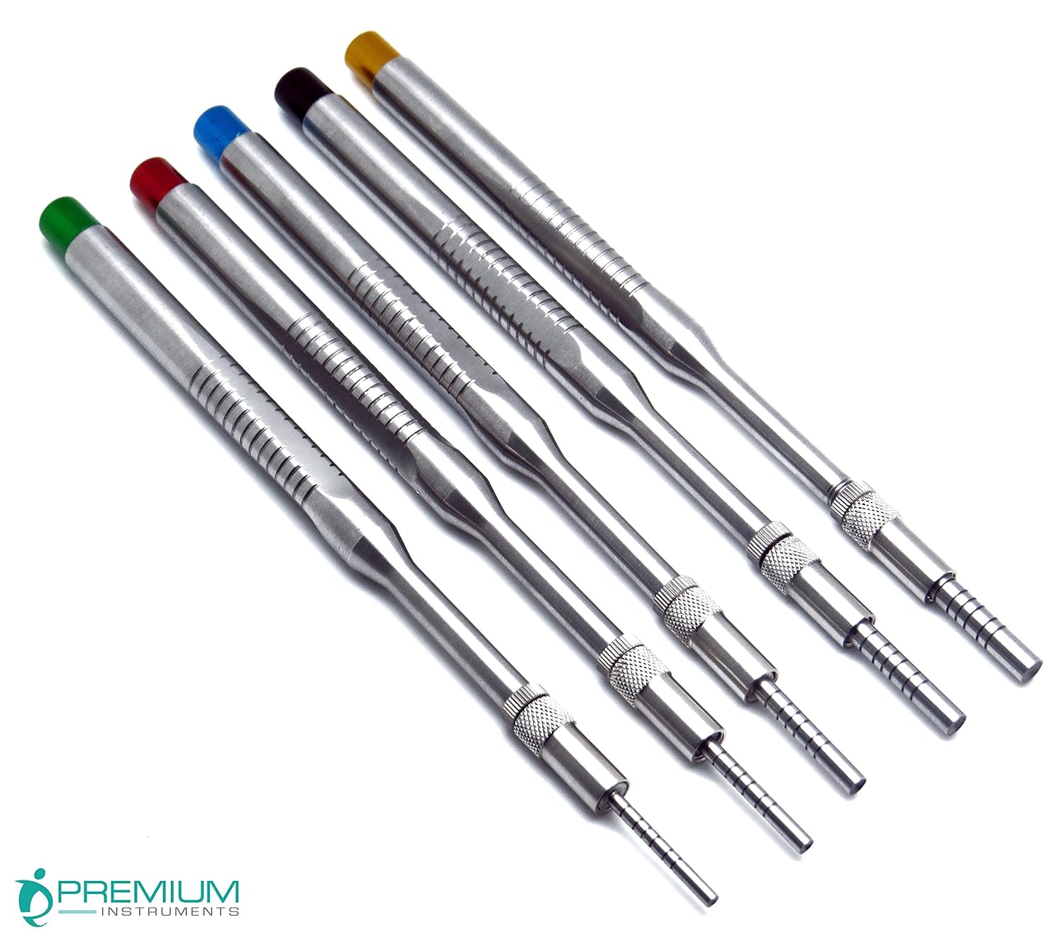 10pieza dental osteotomes Straight & Curved Tip Hueso spreading Instrumento Quirúrgico