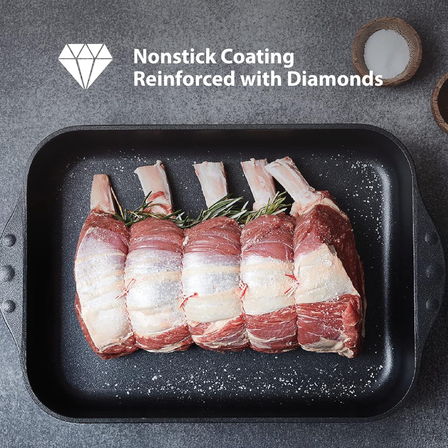 Swiss Diamond Wok Wok HD antiadherente de aluminio recubierto de diamante de inducción de 12.5 pulgadas (5.3 cuartos), incluye tapa, sin PFOA, apto