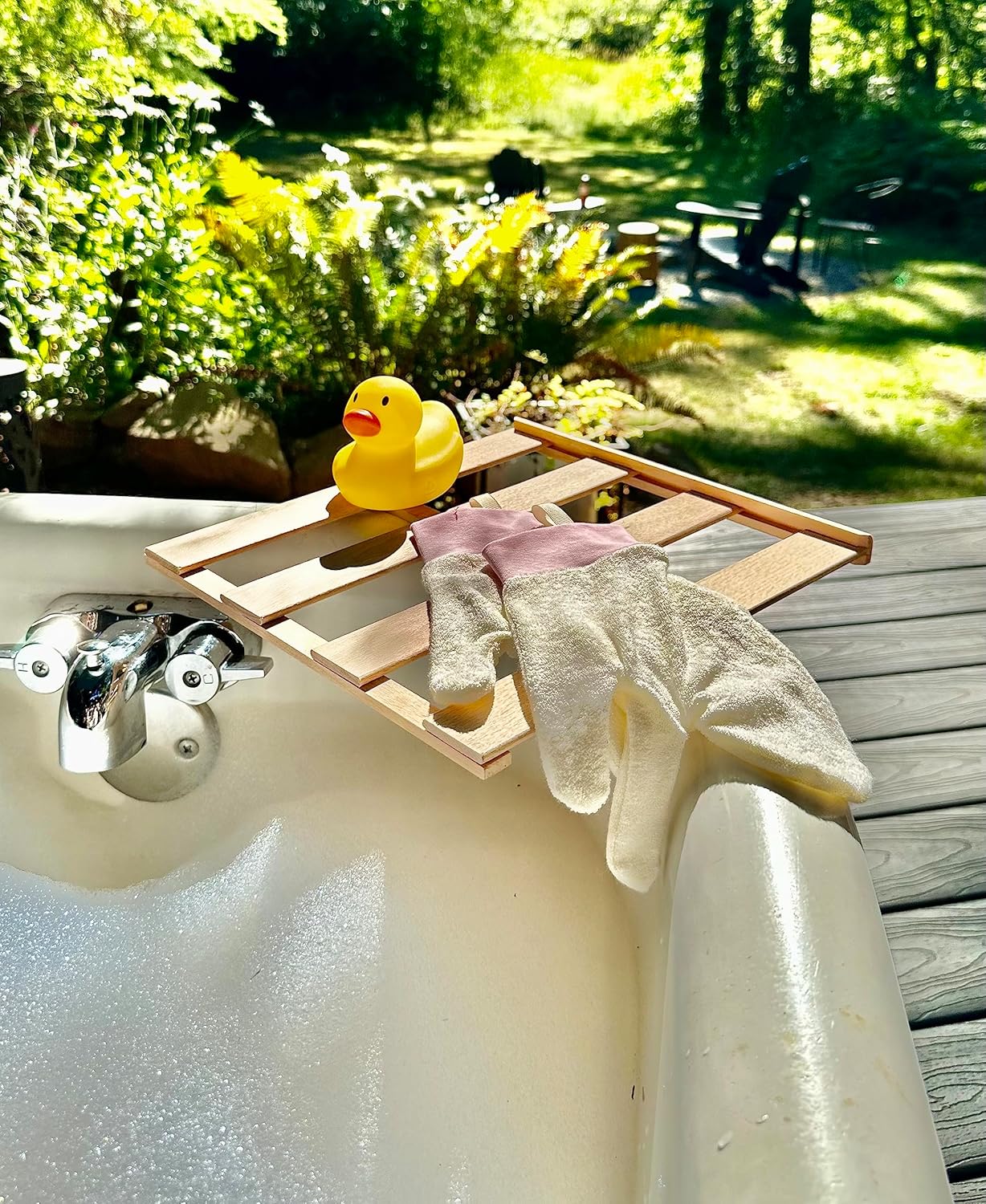 Nooks & Crannies – Par de guantes de lavado de bambú orgánico para recién nacidos, bebés, niños pequeños, paño para piel sensible, fácil y cómodo de