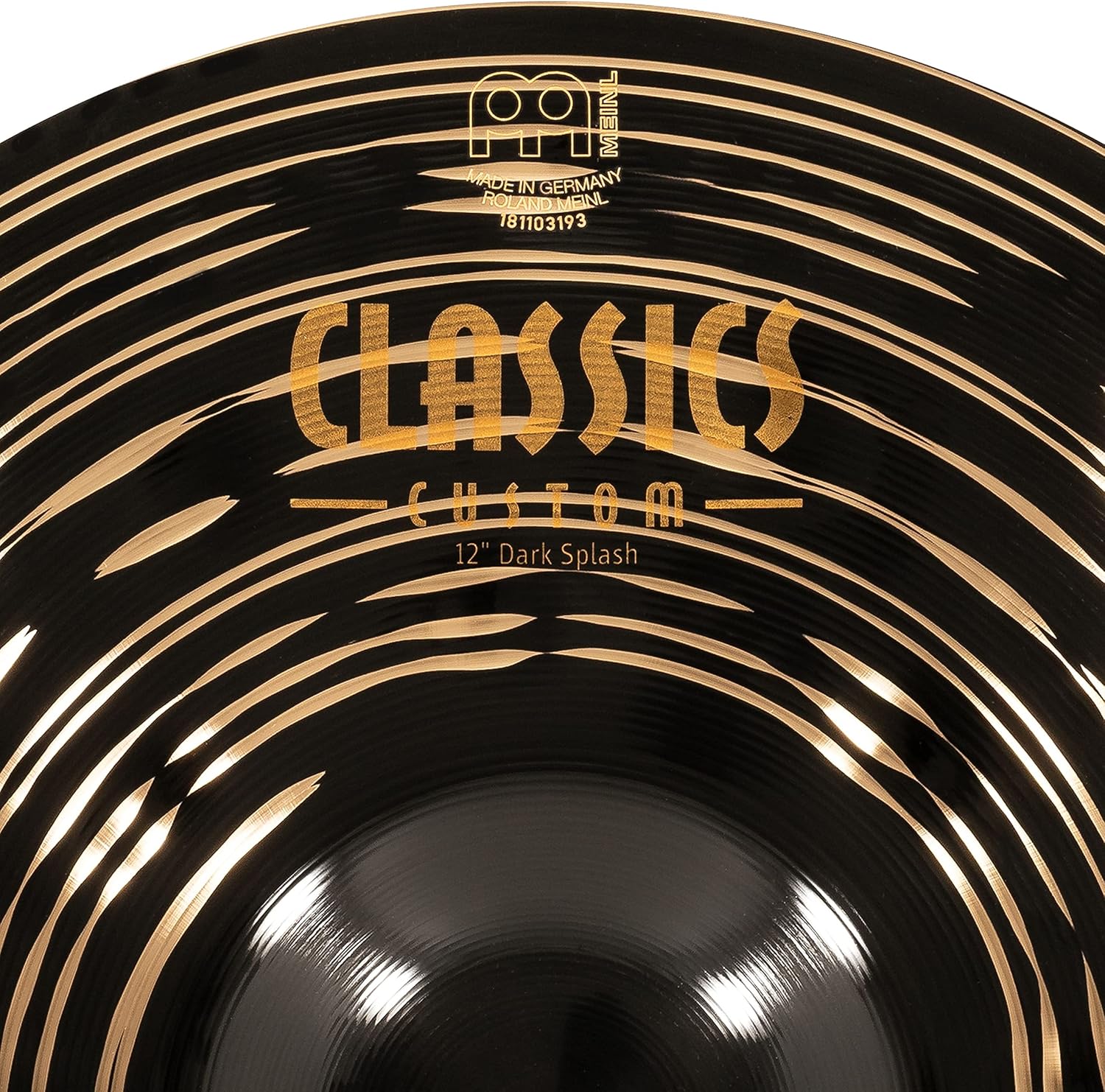 Meinl Cymbals Classics Custom Dark Splash Platillo de 12 pulgadas, fabricado en Alemania, para roca, metal y fusión, garantía de 2 años (CC12DAS)