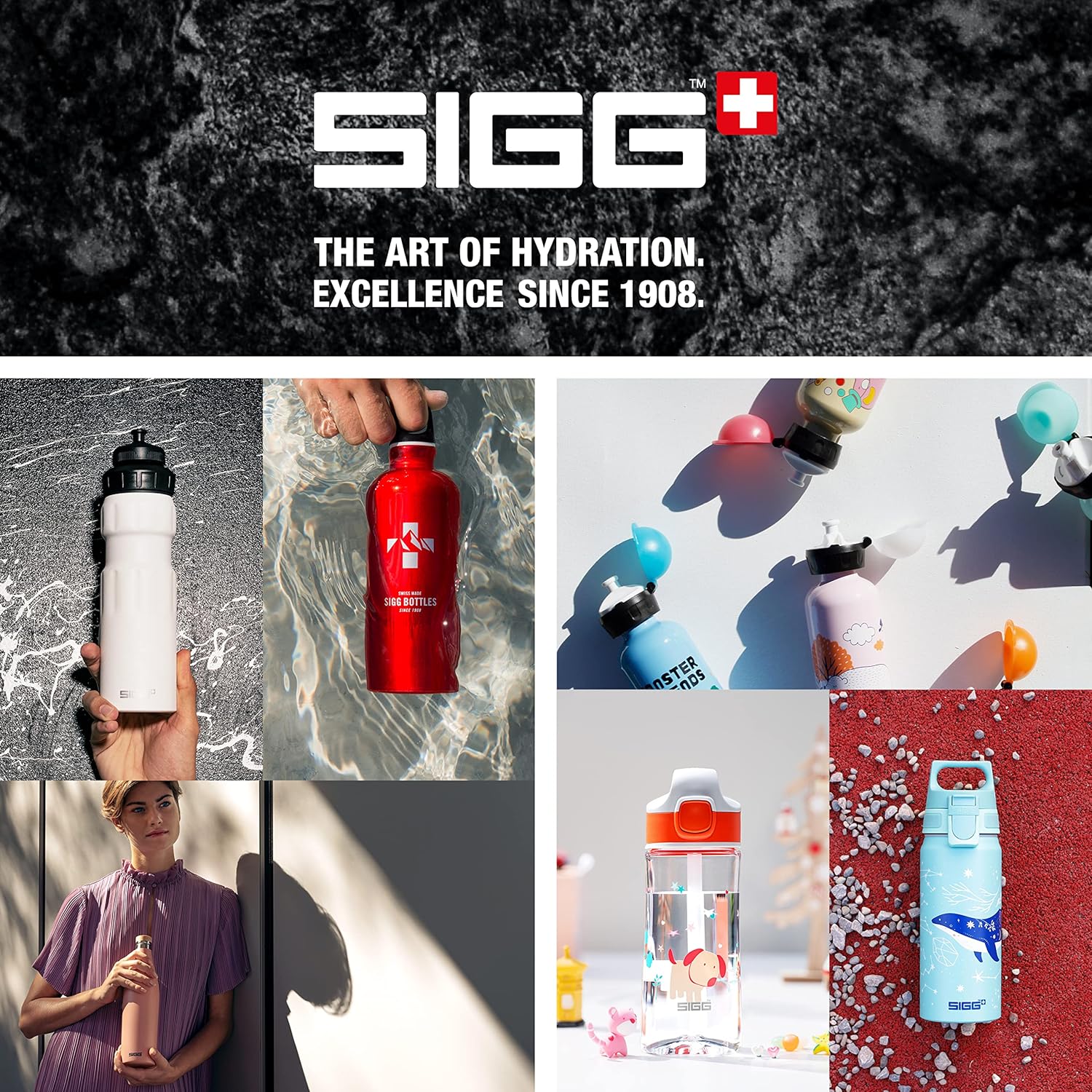 SIGG – Botella de agua para niños – WMB ONE Brave Bear Yellow – A prueba de fugas – Ligera – Sin BPA – Deportes y Bicicleta – 20 Oz